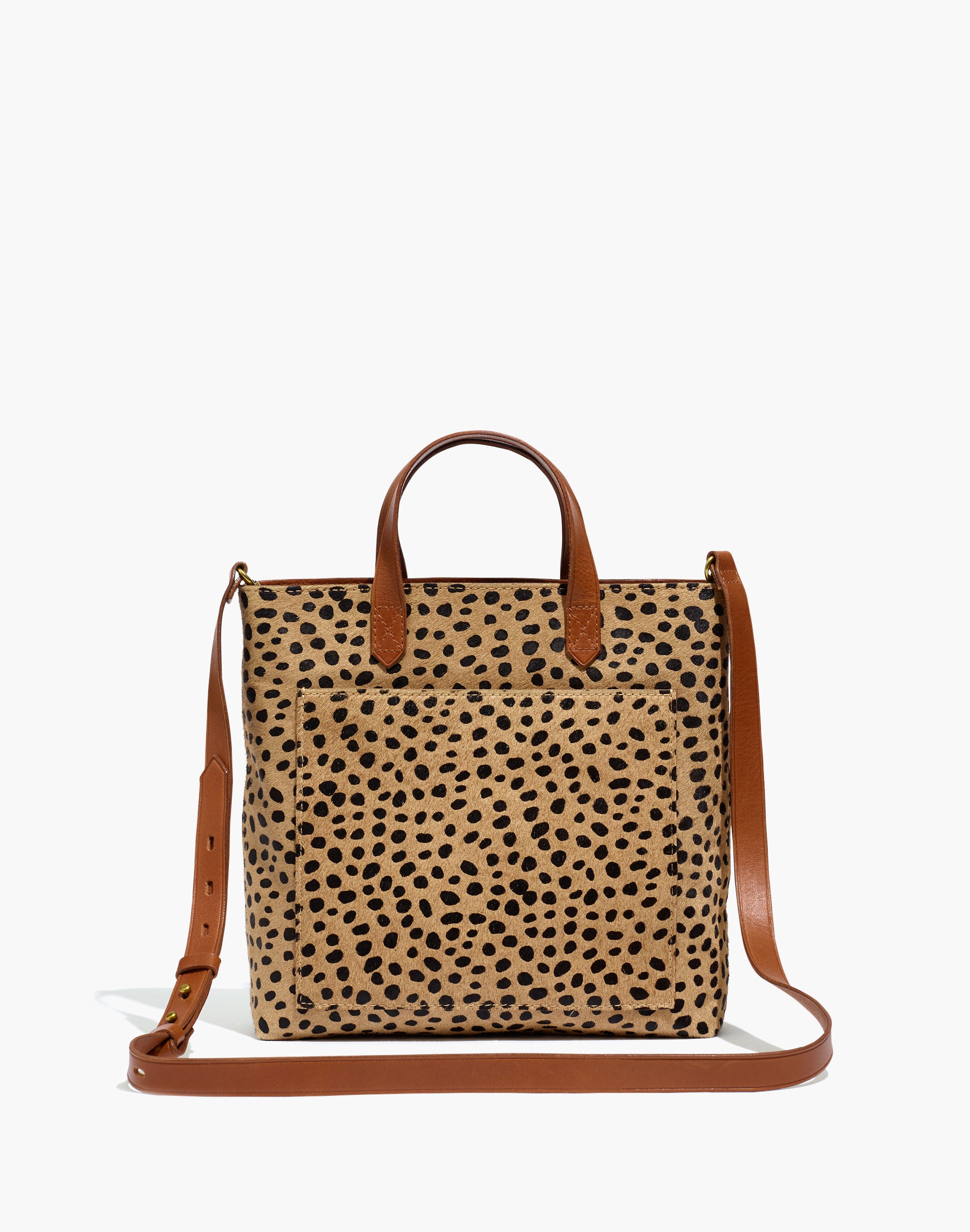 The Zip-Top Small Transport Crossbody: Spotted Calf Hair Edition