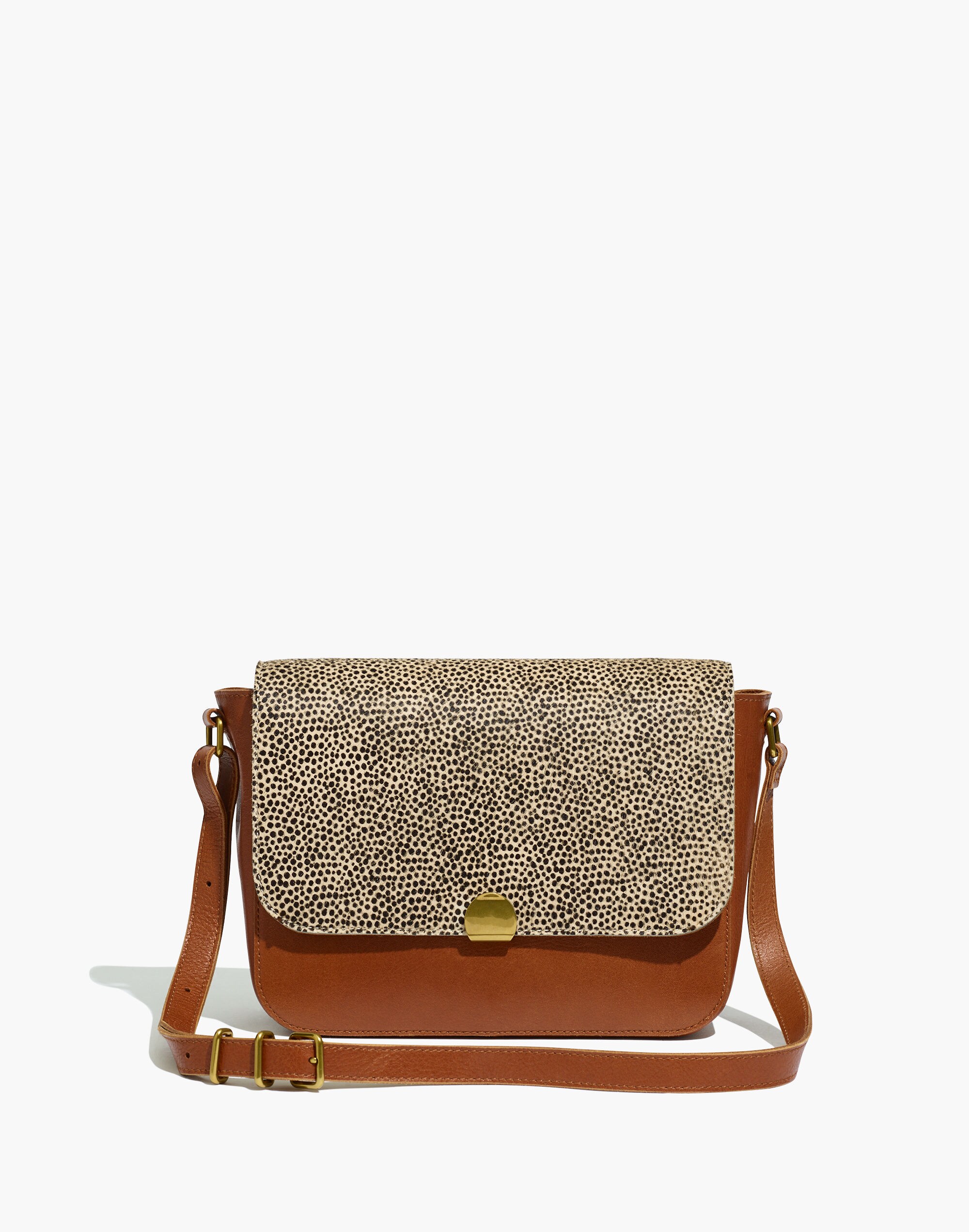 the abroad shoulder bag: spotted calf hair edition