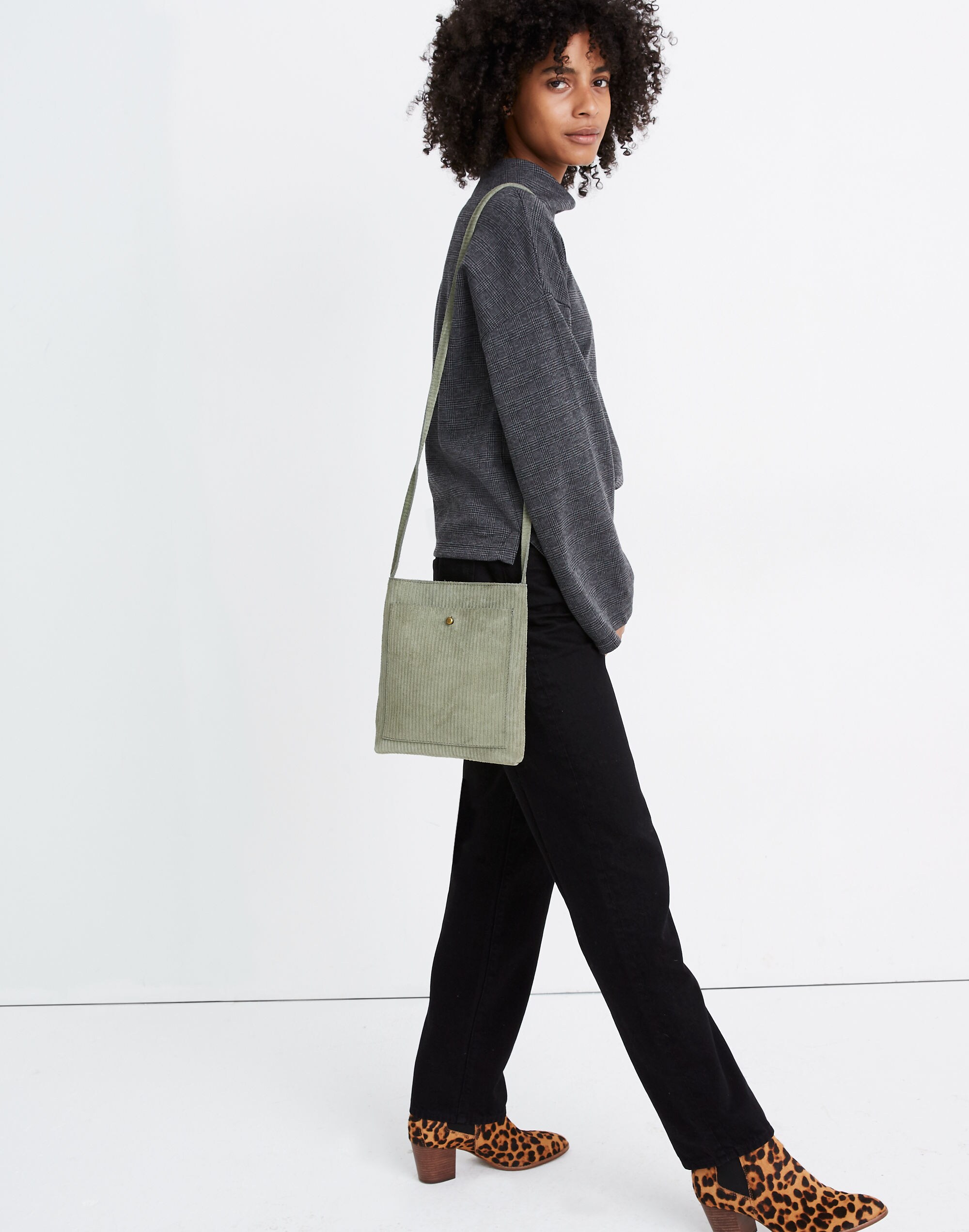 The Slim Brooklyn Crossbody Bag: Corduroy Suede Edition