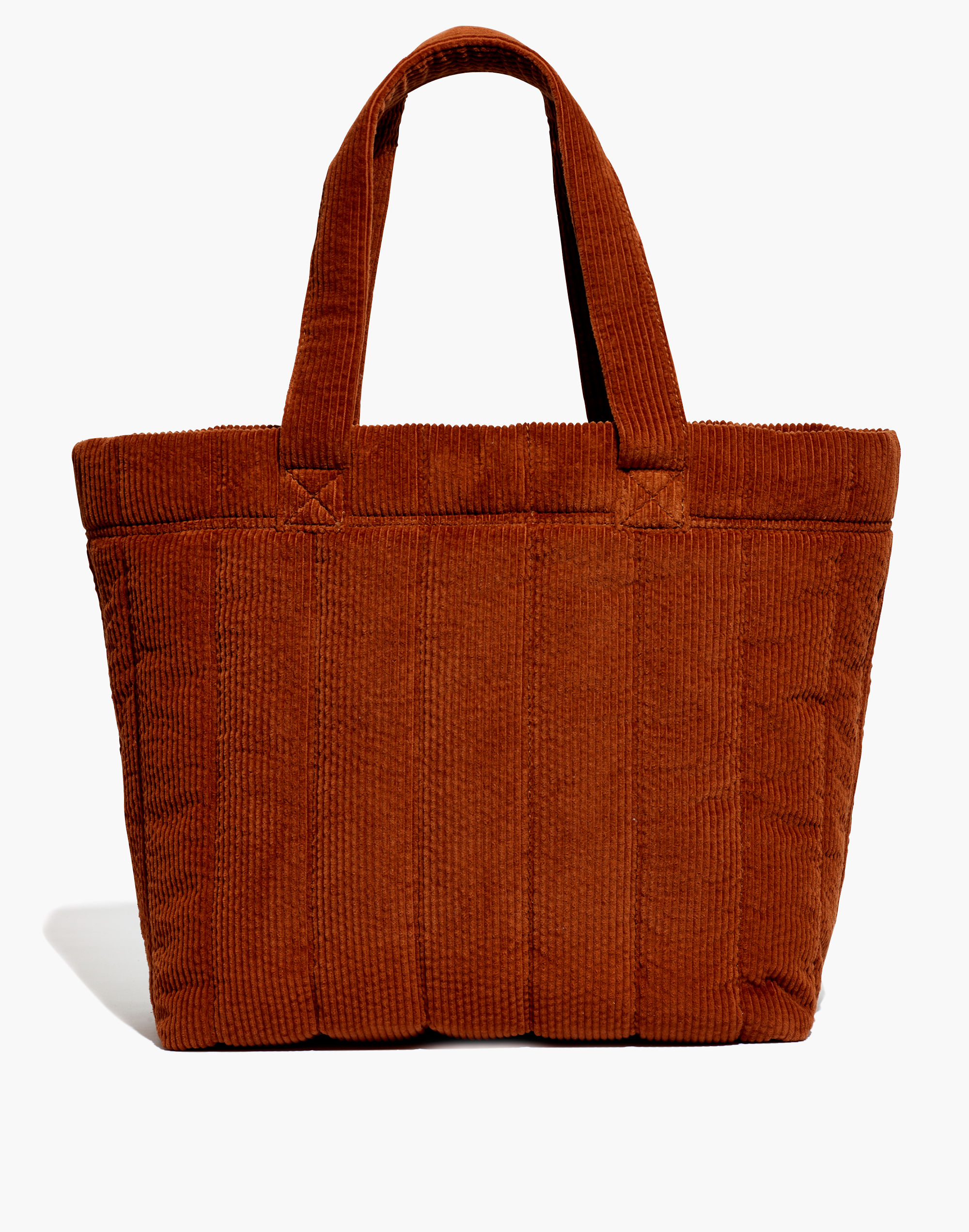 the transport tote: quilted corduroy edition