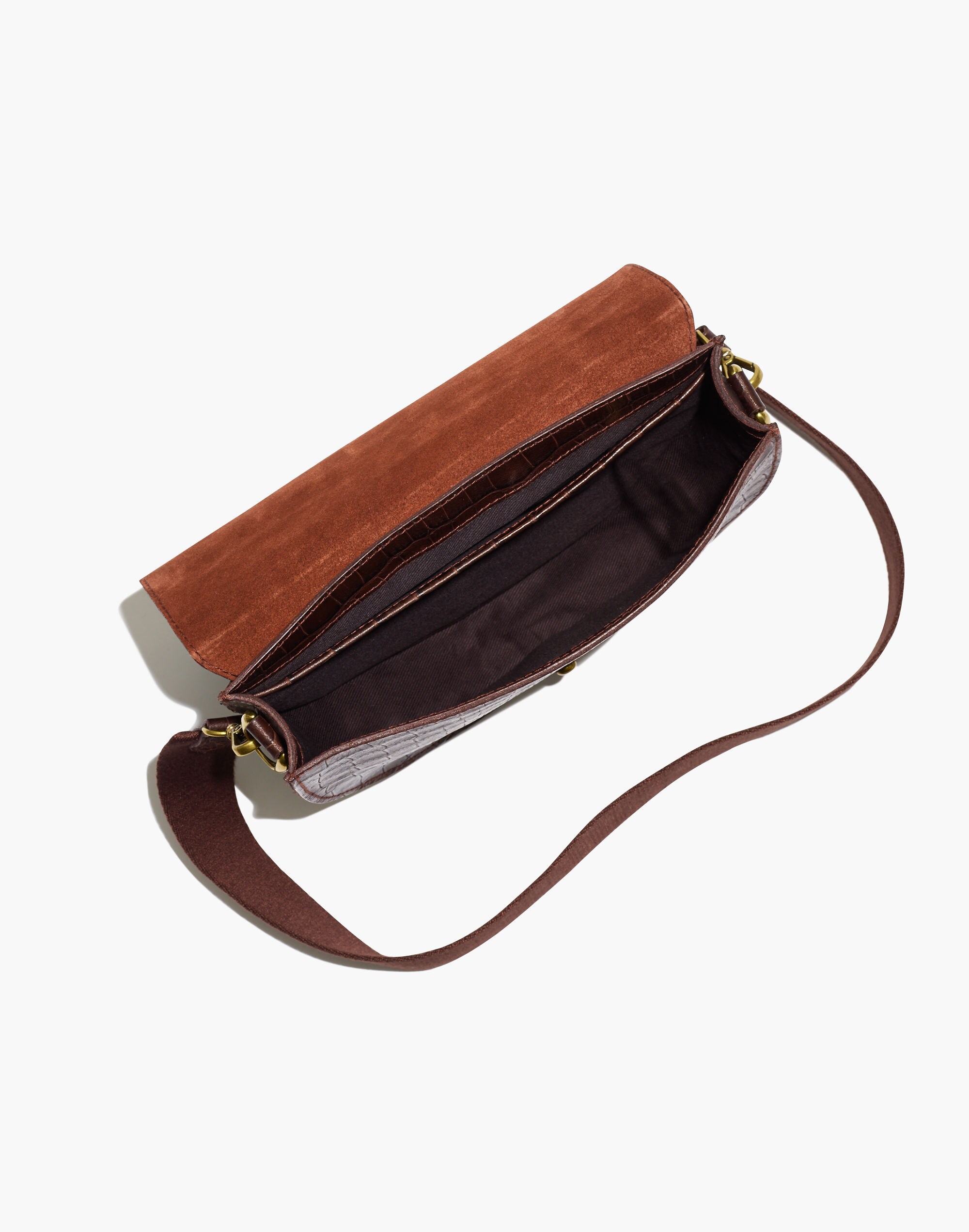 The Richmond Saddle Bag: Croc Embossed Leather Edition