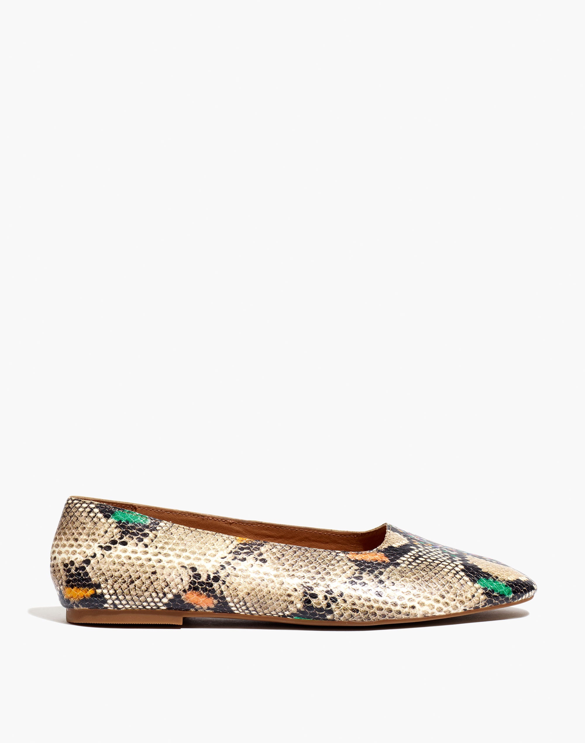 The Cory Flat in Snake Embossed Leather