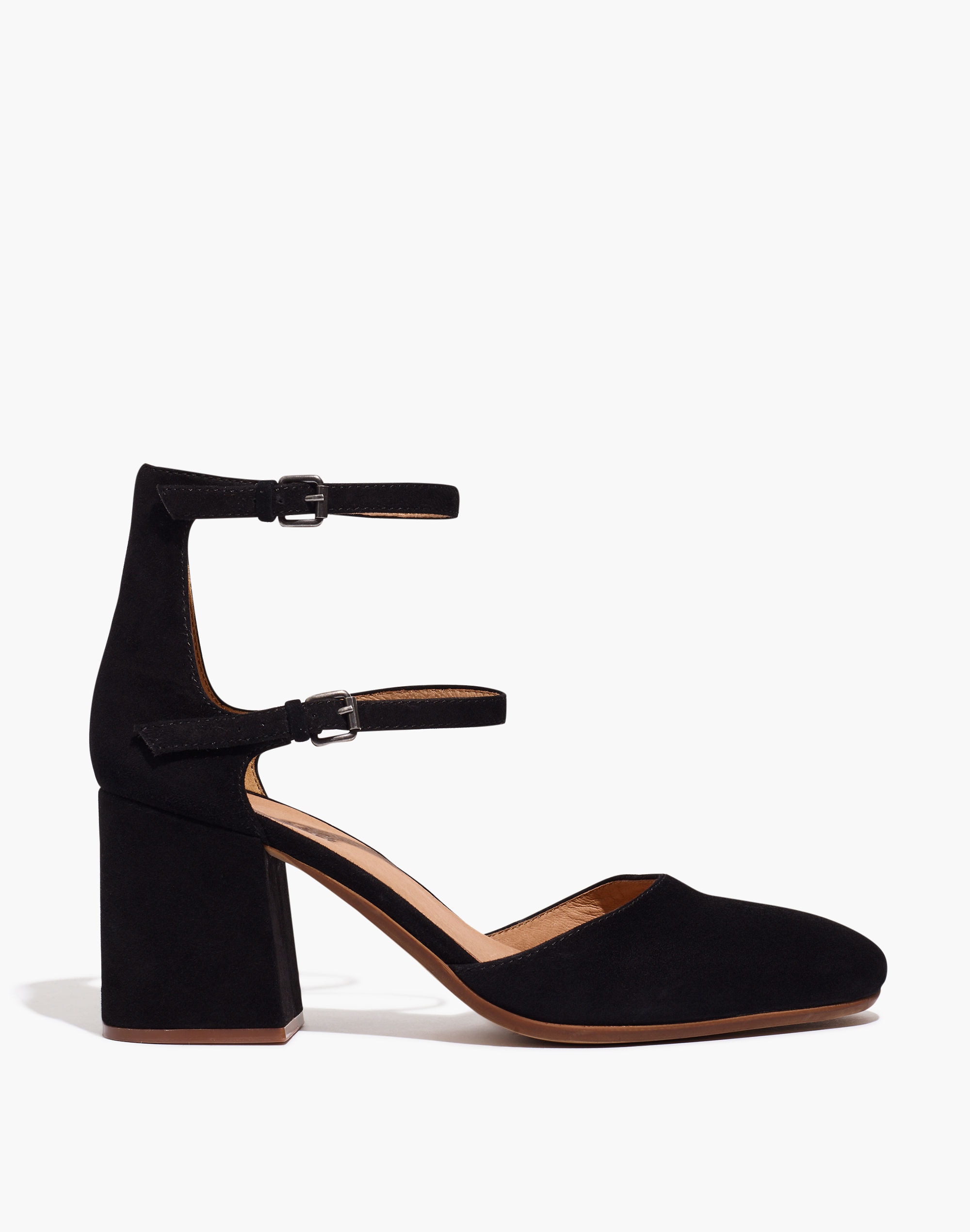 The Annalise Ankle-Strap Pump in Suede