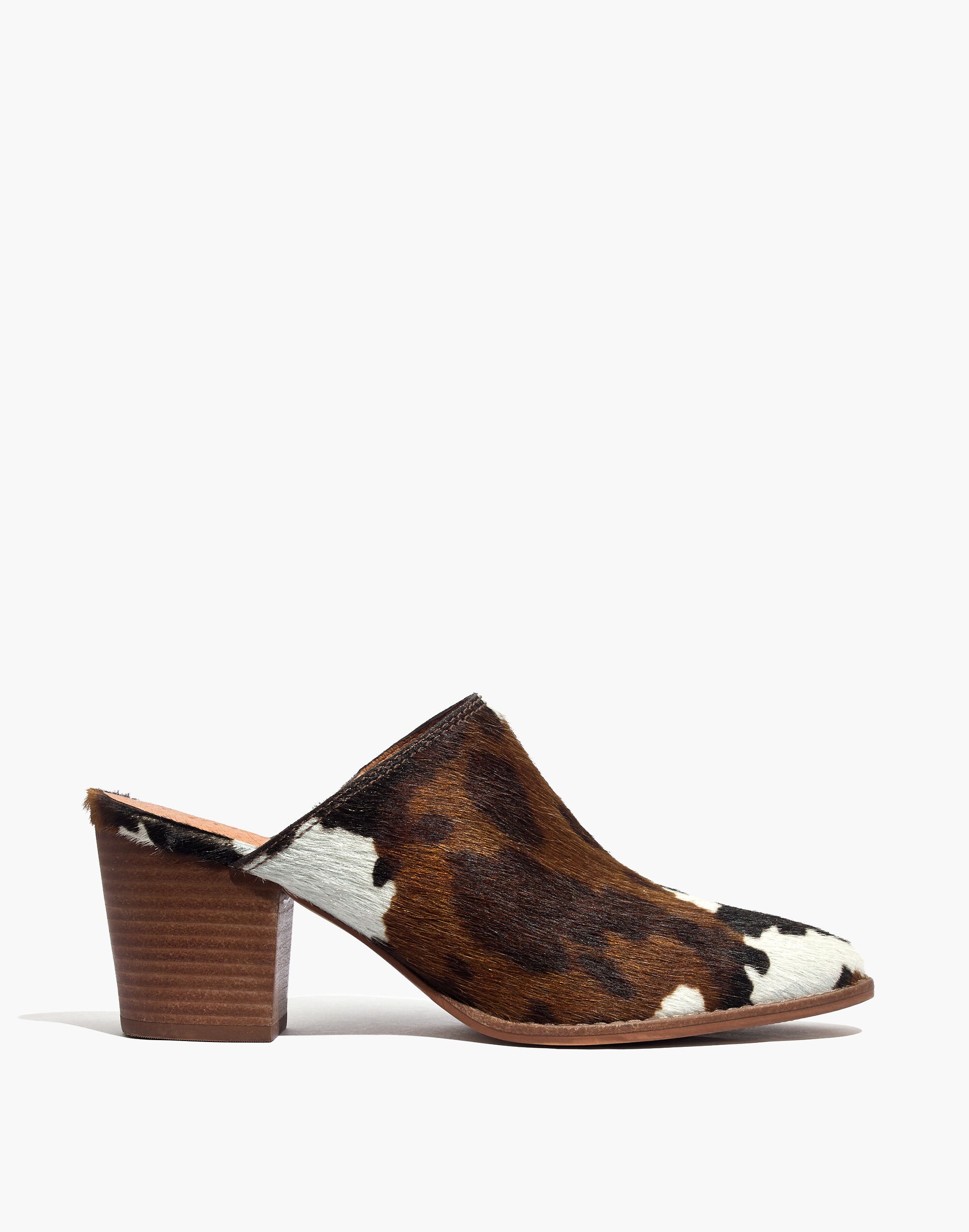 The Harper Mule in Cow Calf Hair
