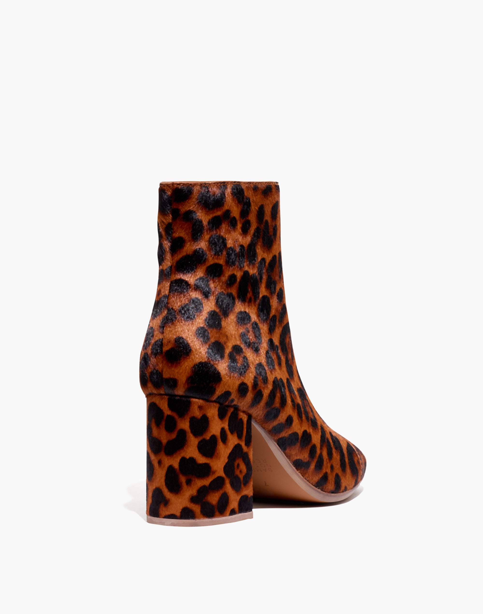 The Amalia Zip Boot in Leopard Calf Hair