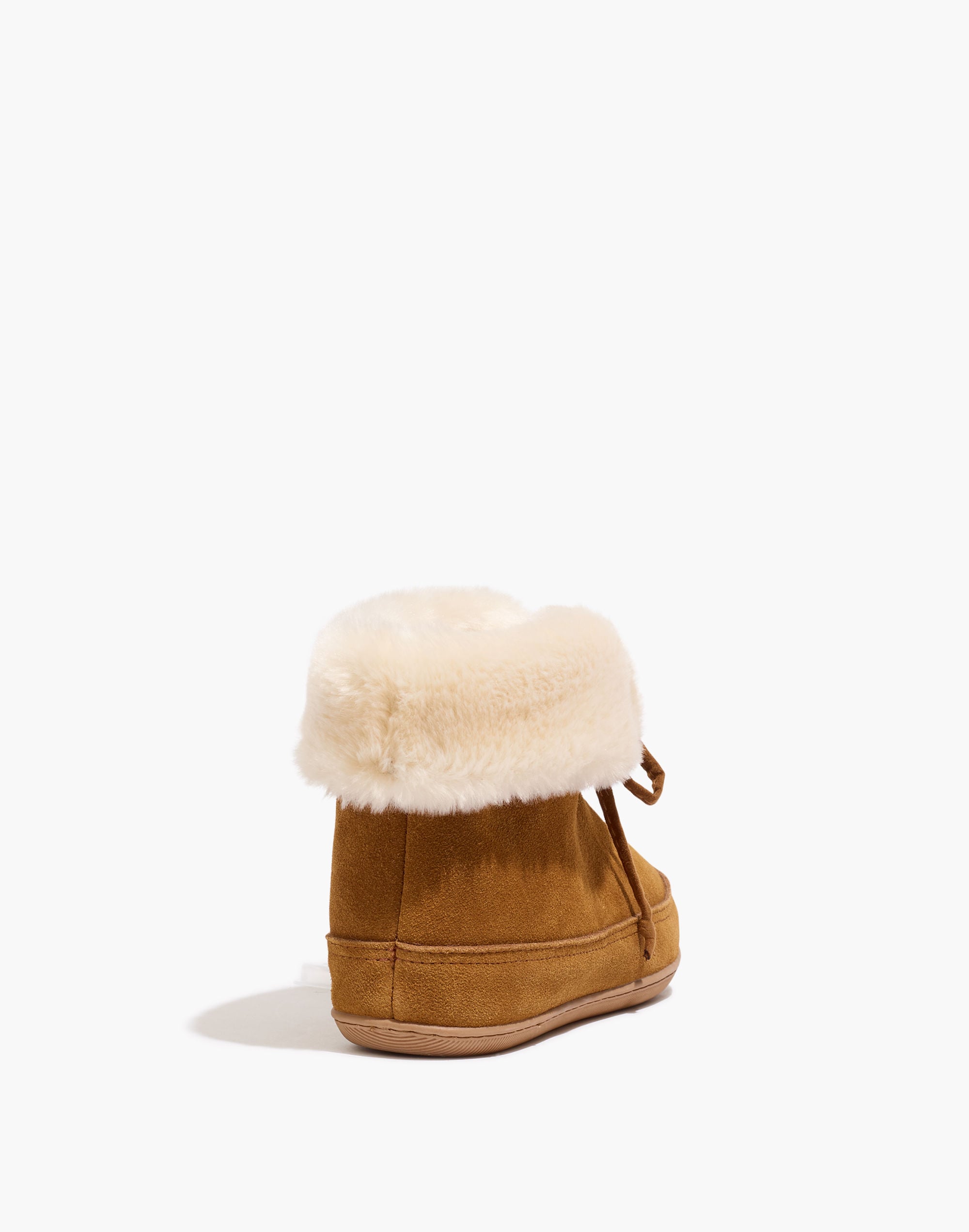 The Sherpa Bootie Slipper in Suede