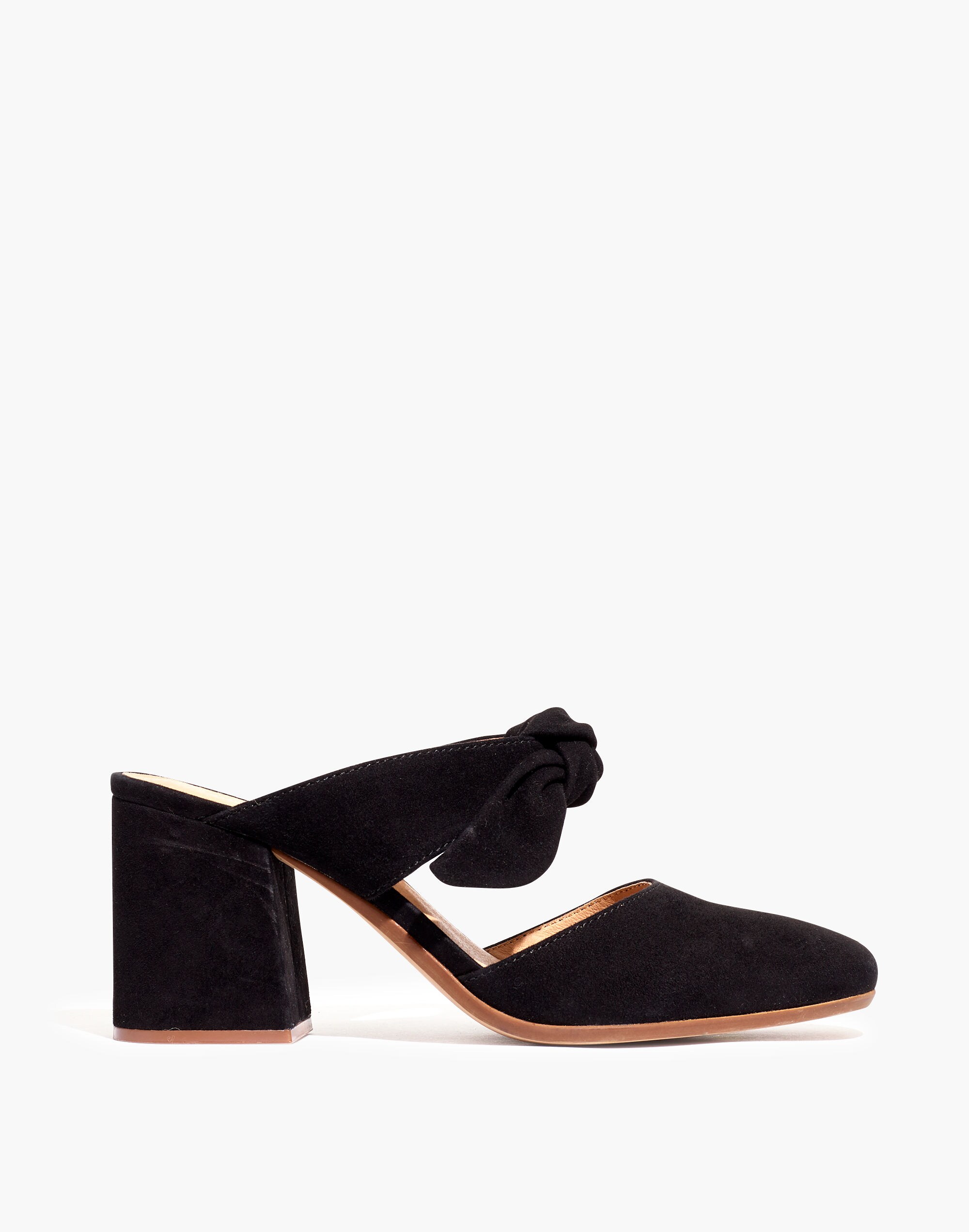 The Zoe Bow Mule in Suede