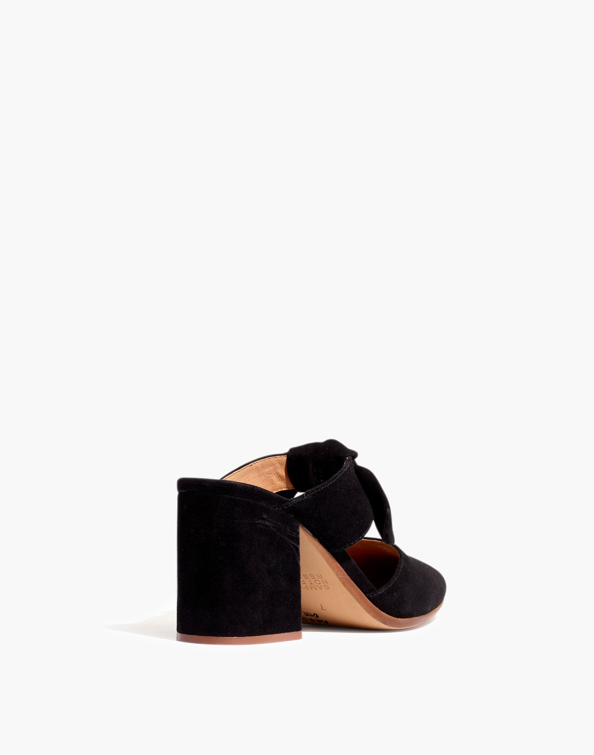 The Zoe Bow Mule in Suede