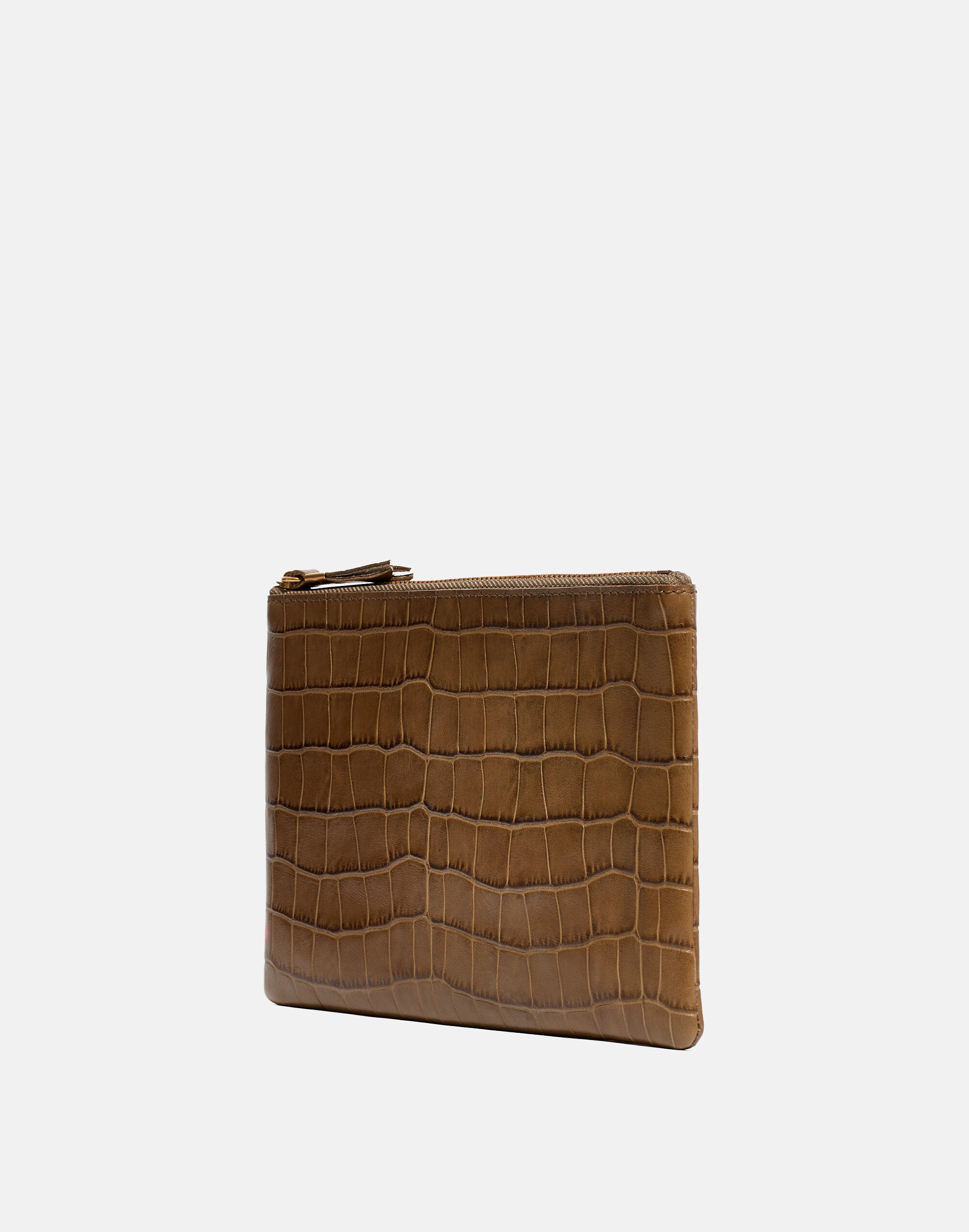 The Leather Pouch Clutch: Croc Embossed Edition