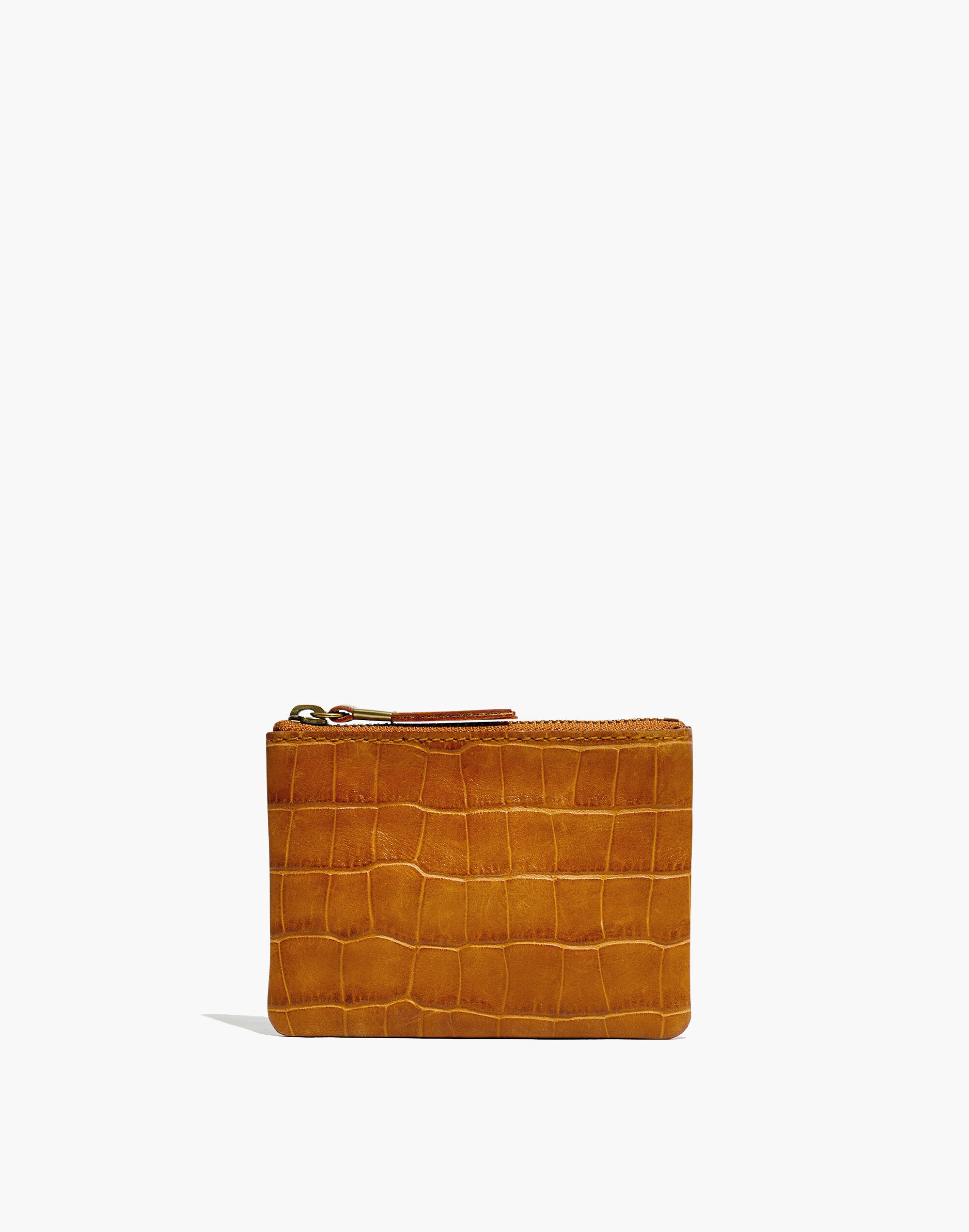 the leather pouch wallet: croc embossed edition