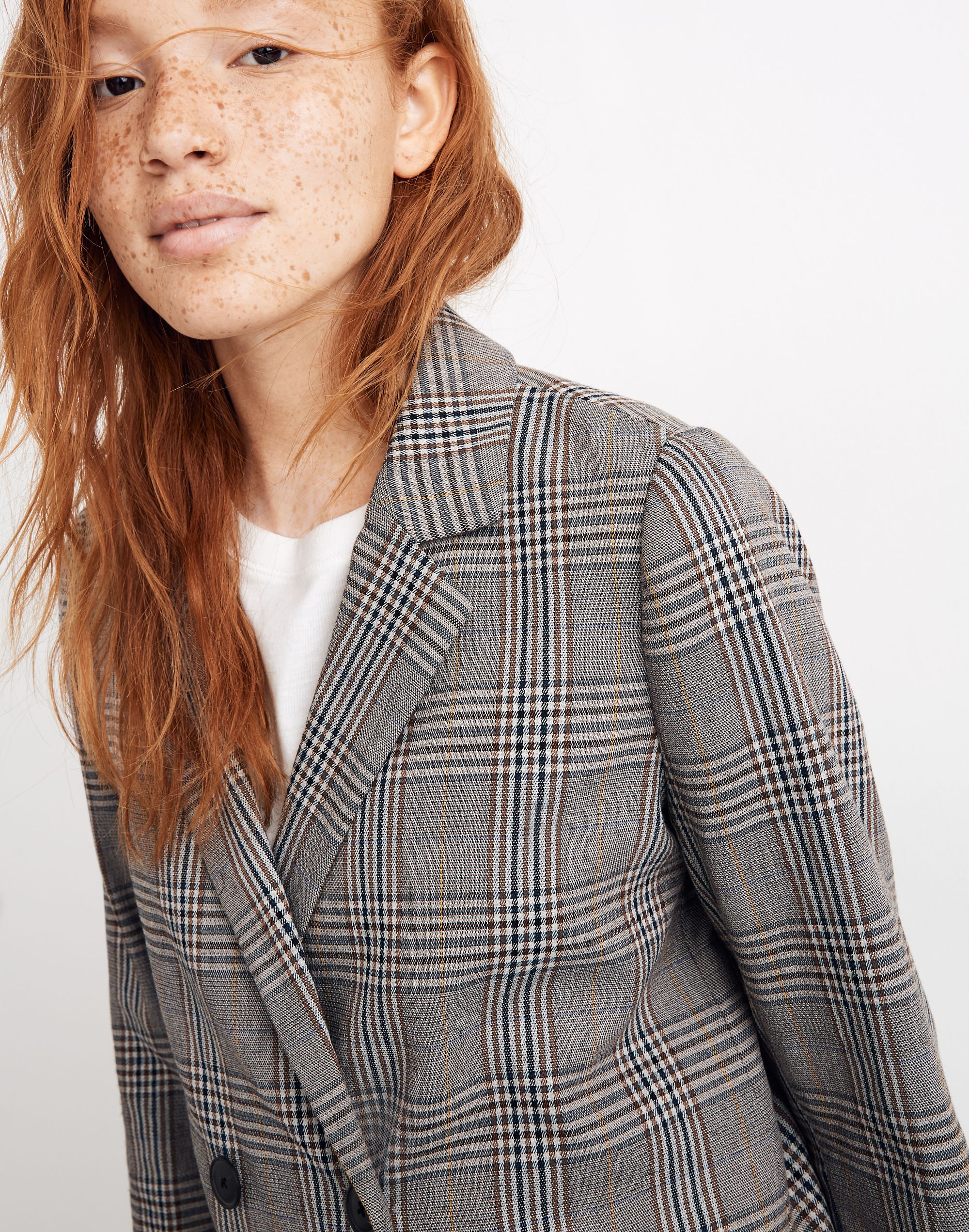 Caldwell Double-Breasted Blazer in Menswear Plaid