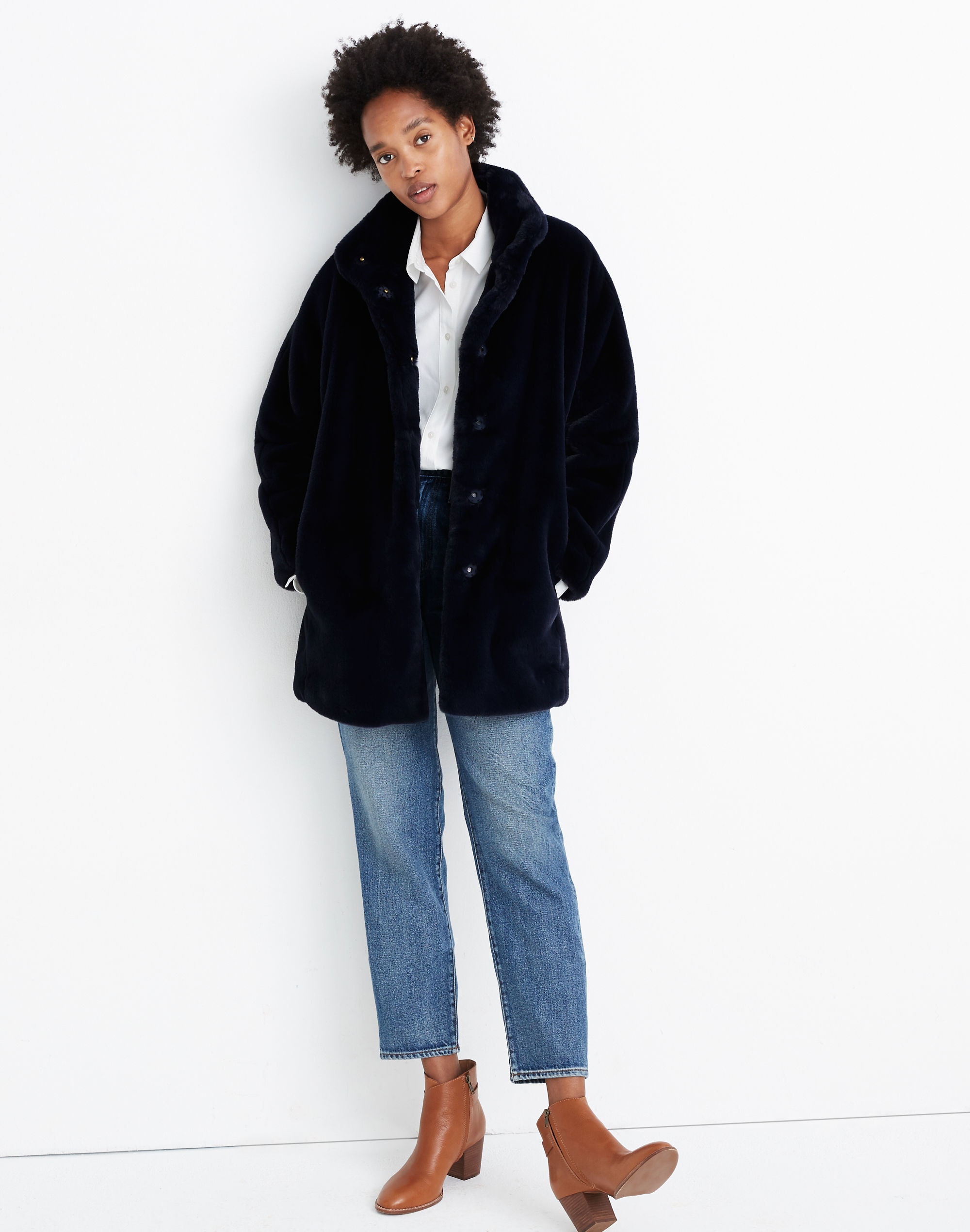 faux-fur coat