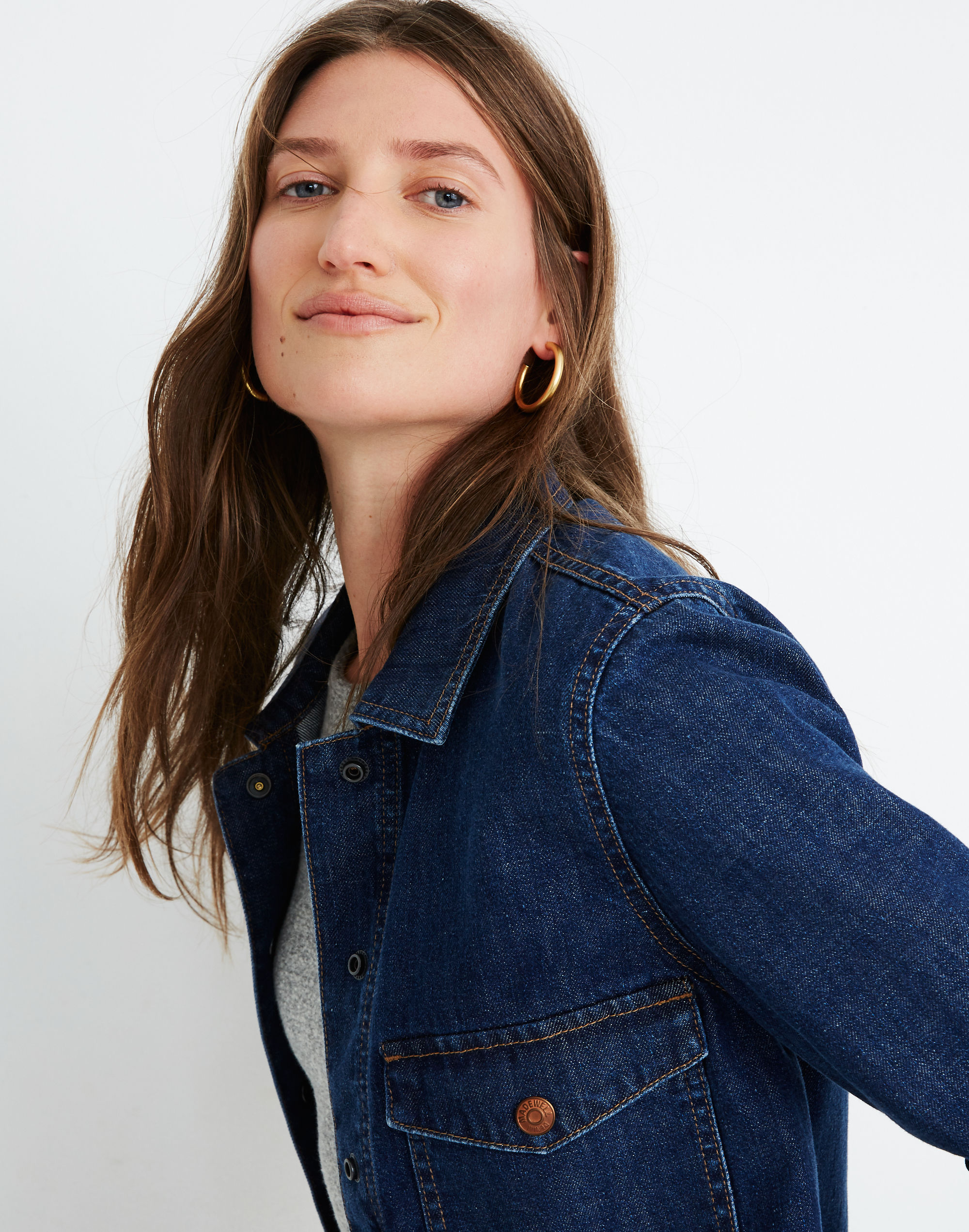 Denim Shirt Jacket in Hilliard Wash
