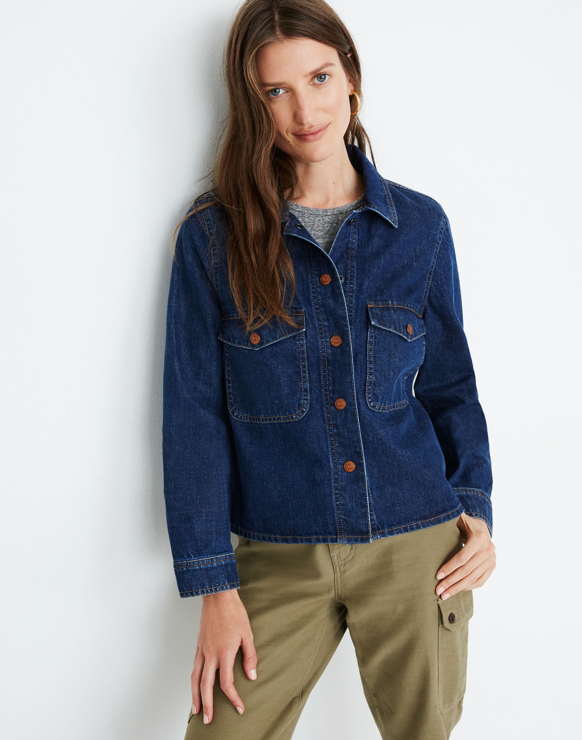 Denim Shirt Jacket in Hilliard Wash