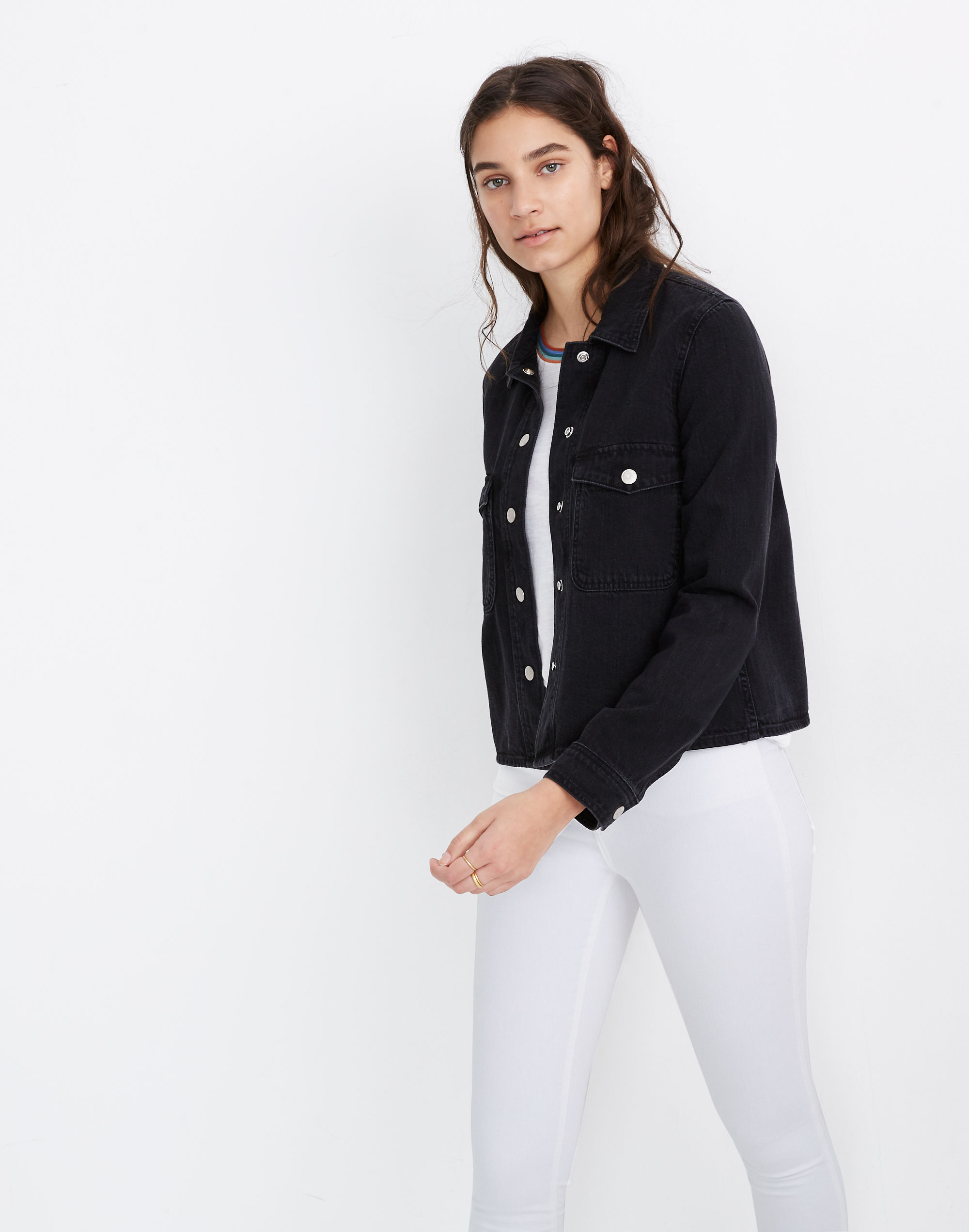 Denim Shirt Jacket in Rossling Wash