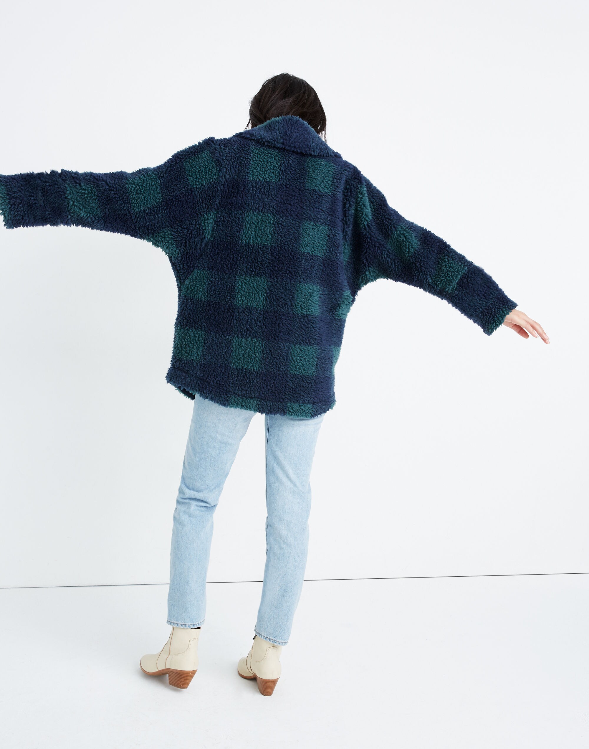 Evergreen Sherpa Jacket in Buffalo Check