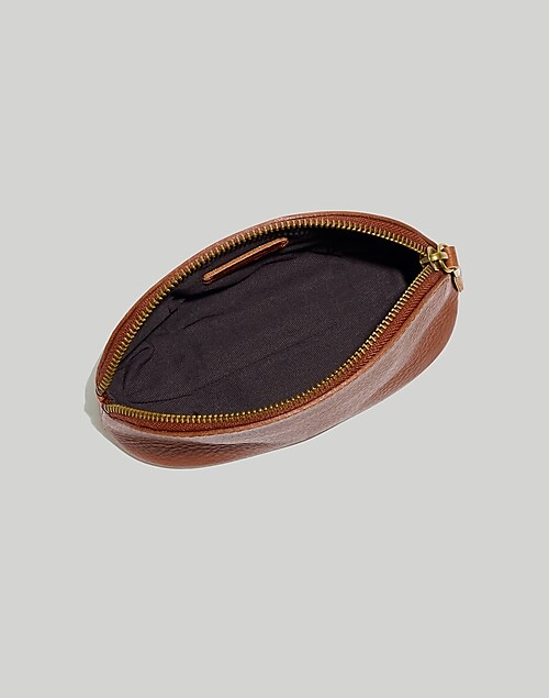 Madewell The Leather Makeup Pouch in Dark Cabernet - Size One S