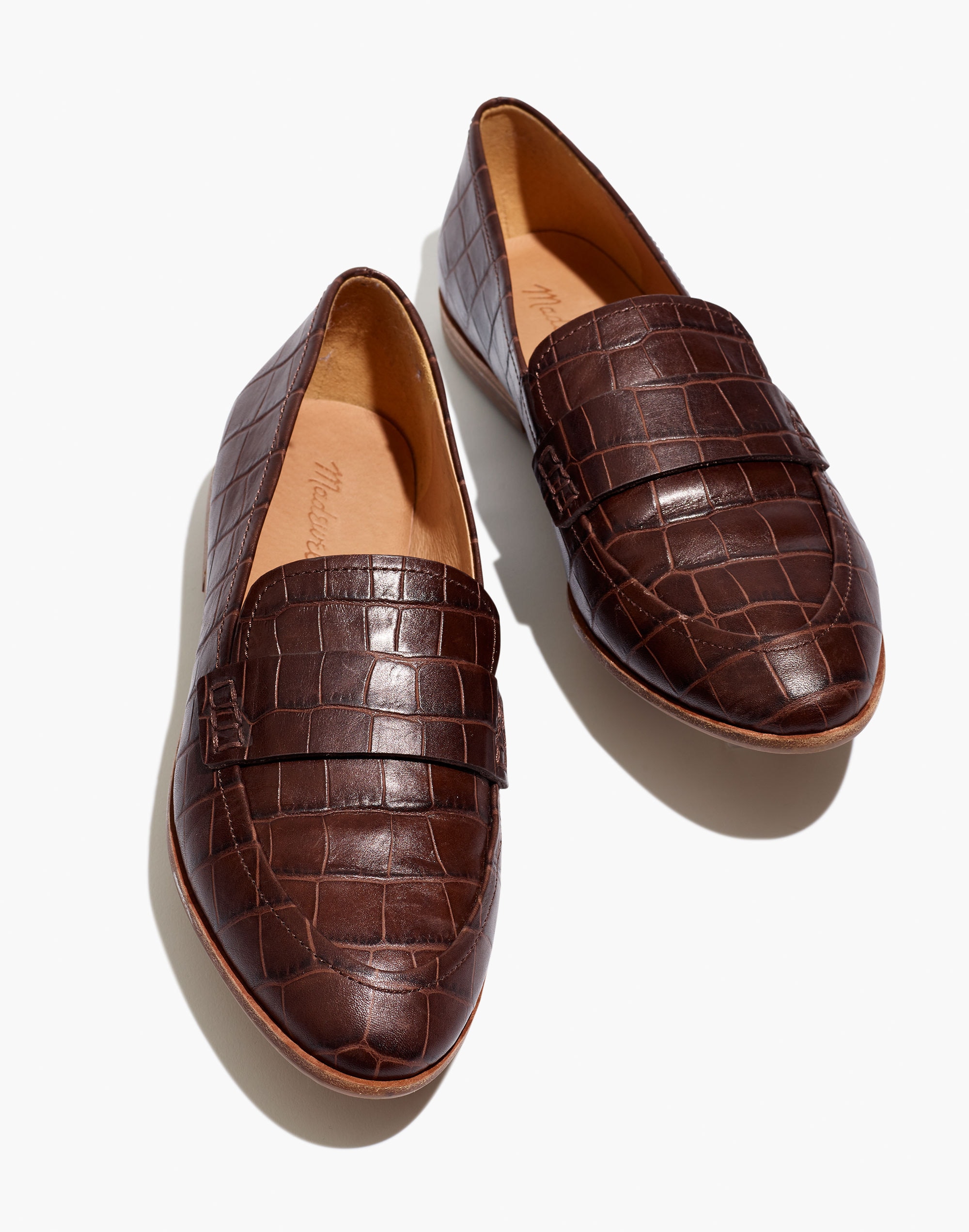 The Alex Loafer in Croc Embossed Leather