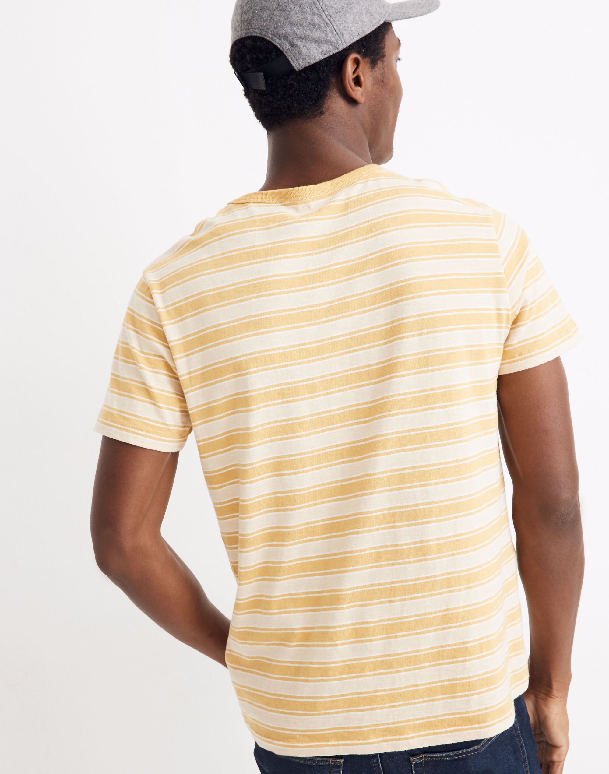 Allday Crewneck Tee in Saltford Stripe