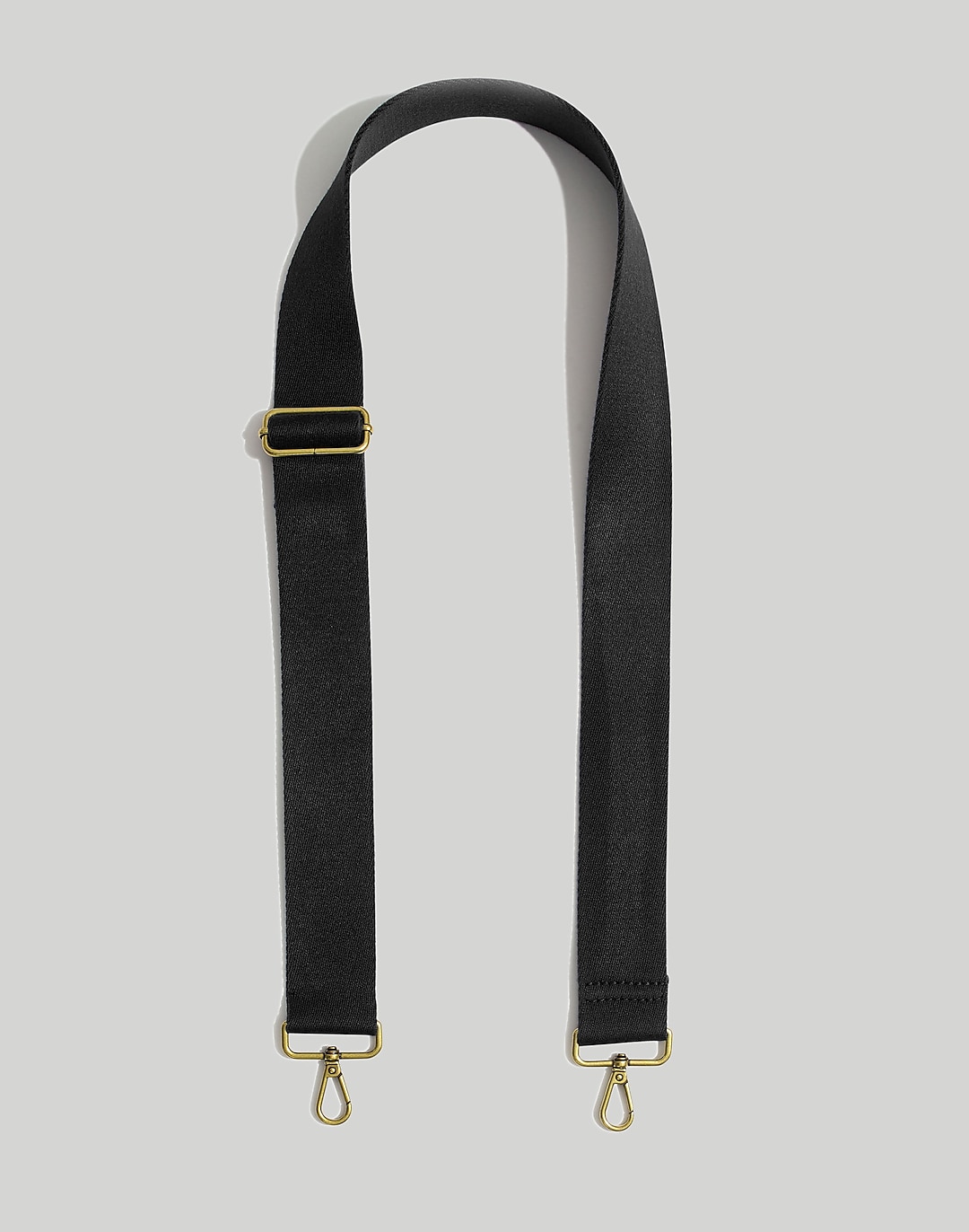 Madewell The Crossbody Bag Strap: Webbing Edition in True Black - Size One S