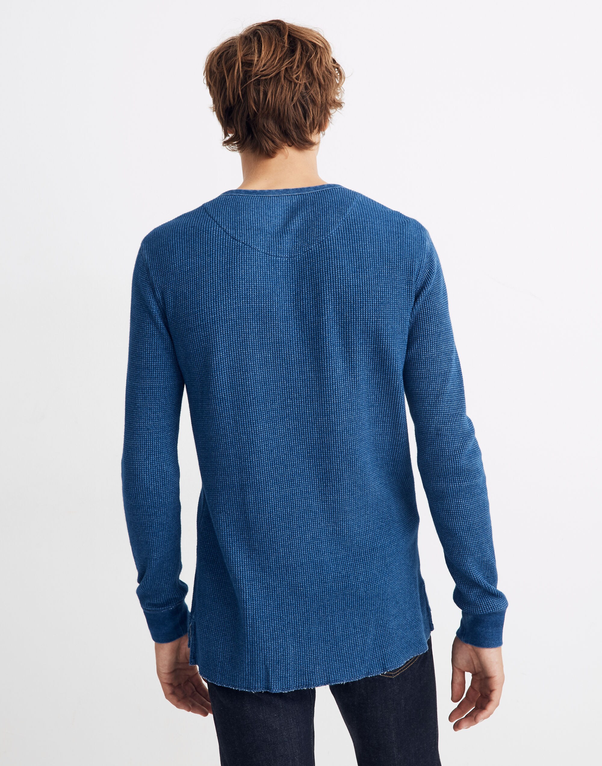 Indigo Thermal Henley Tee