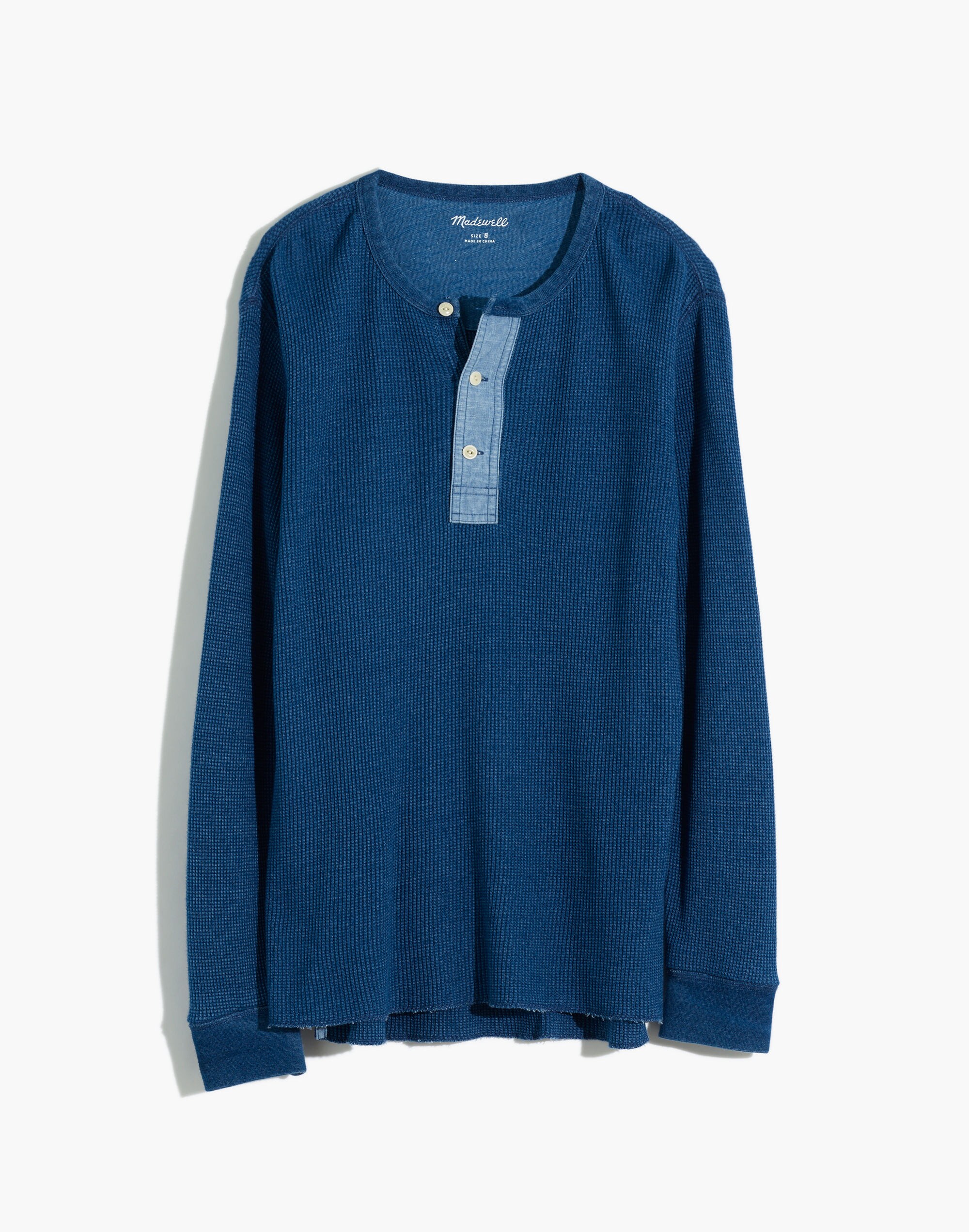 Indigo Thermal Henley Tee