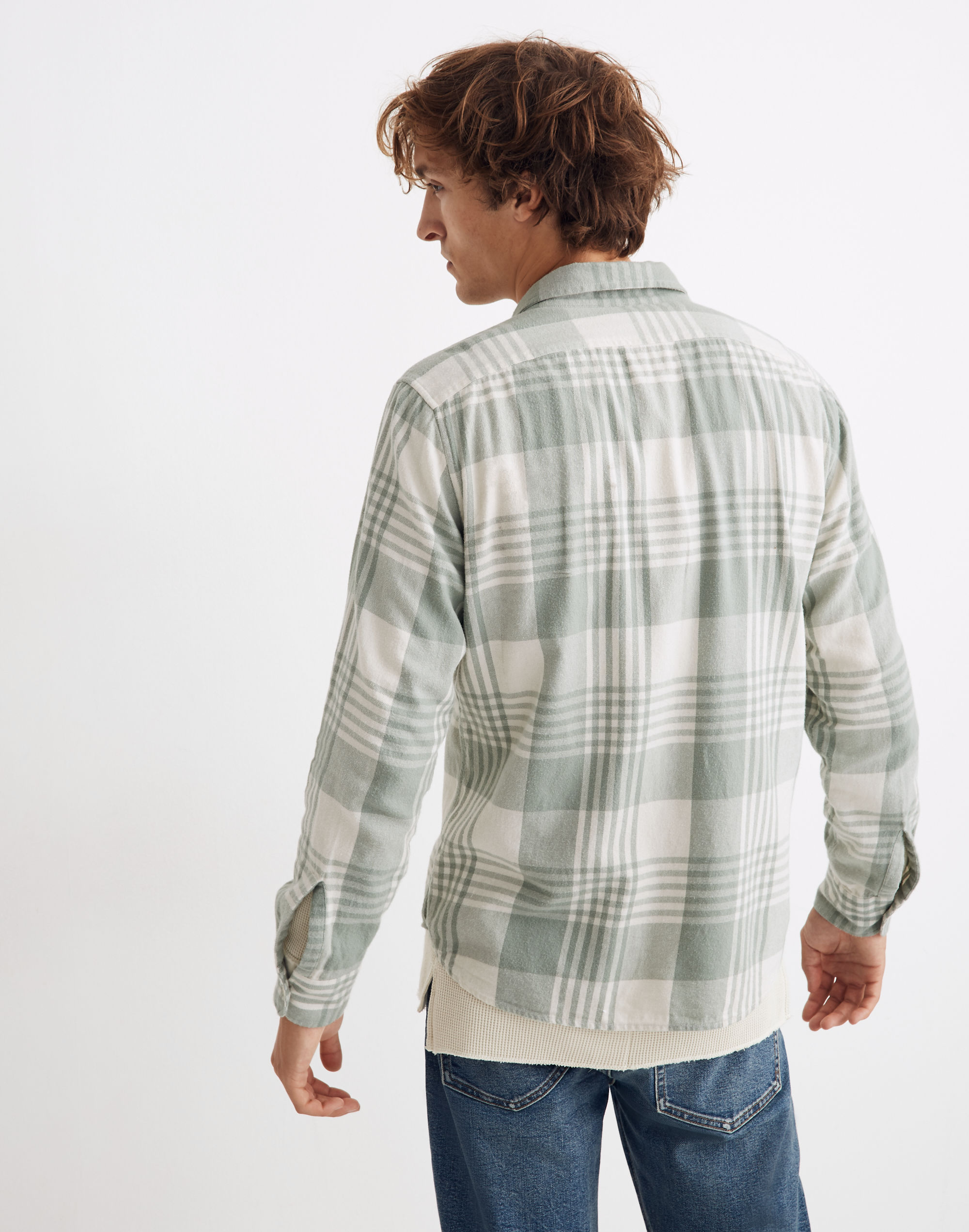 Flannel Long-Sleeve Perfect Shirt in Dolefield Plaid