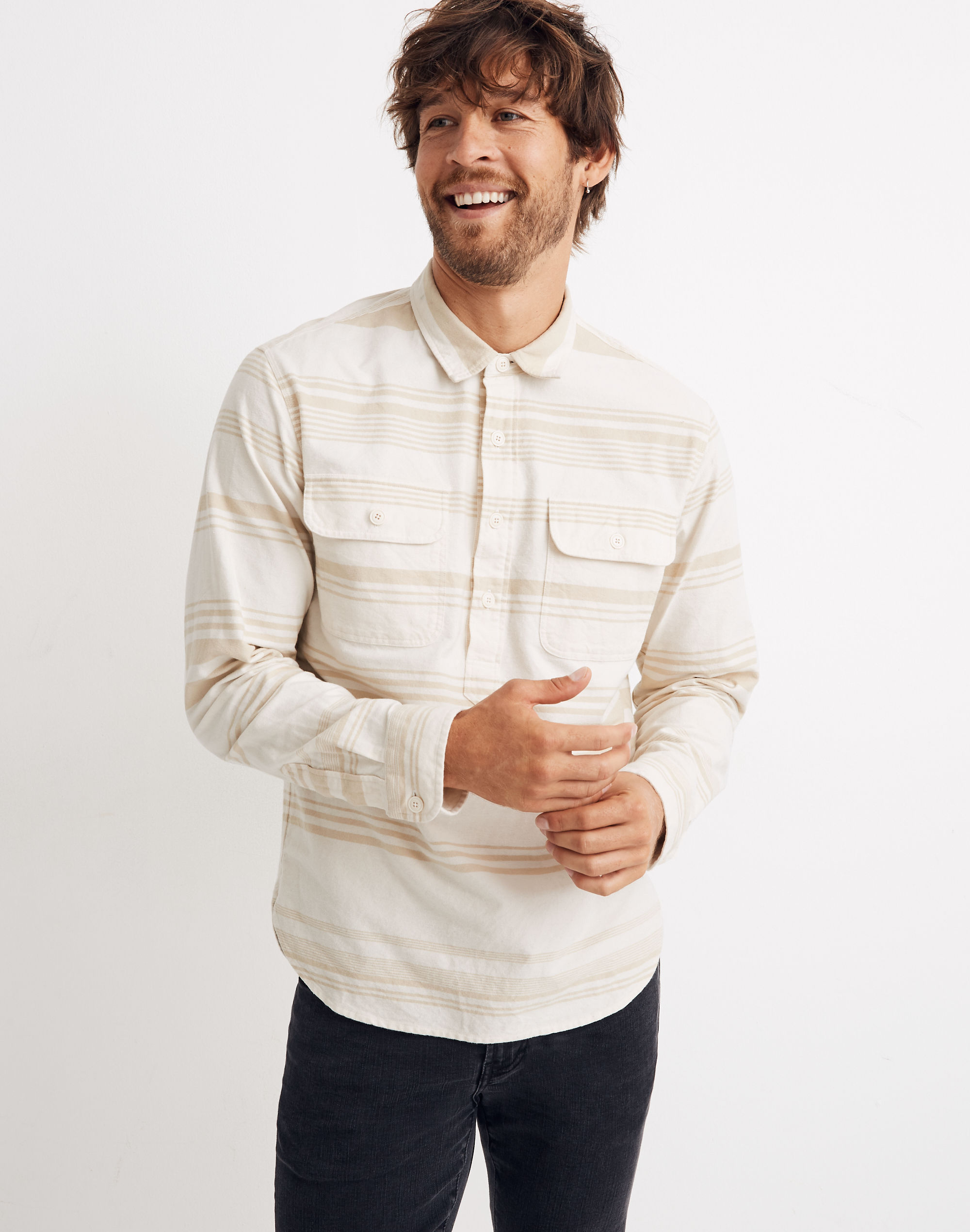 Moleskin Long-Sleeve Pullover Workshirt