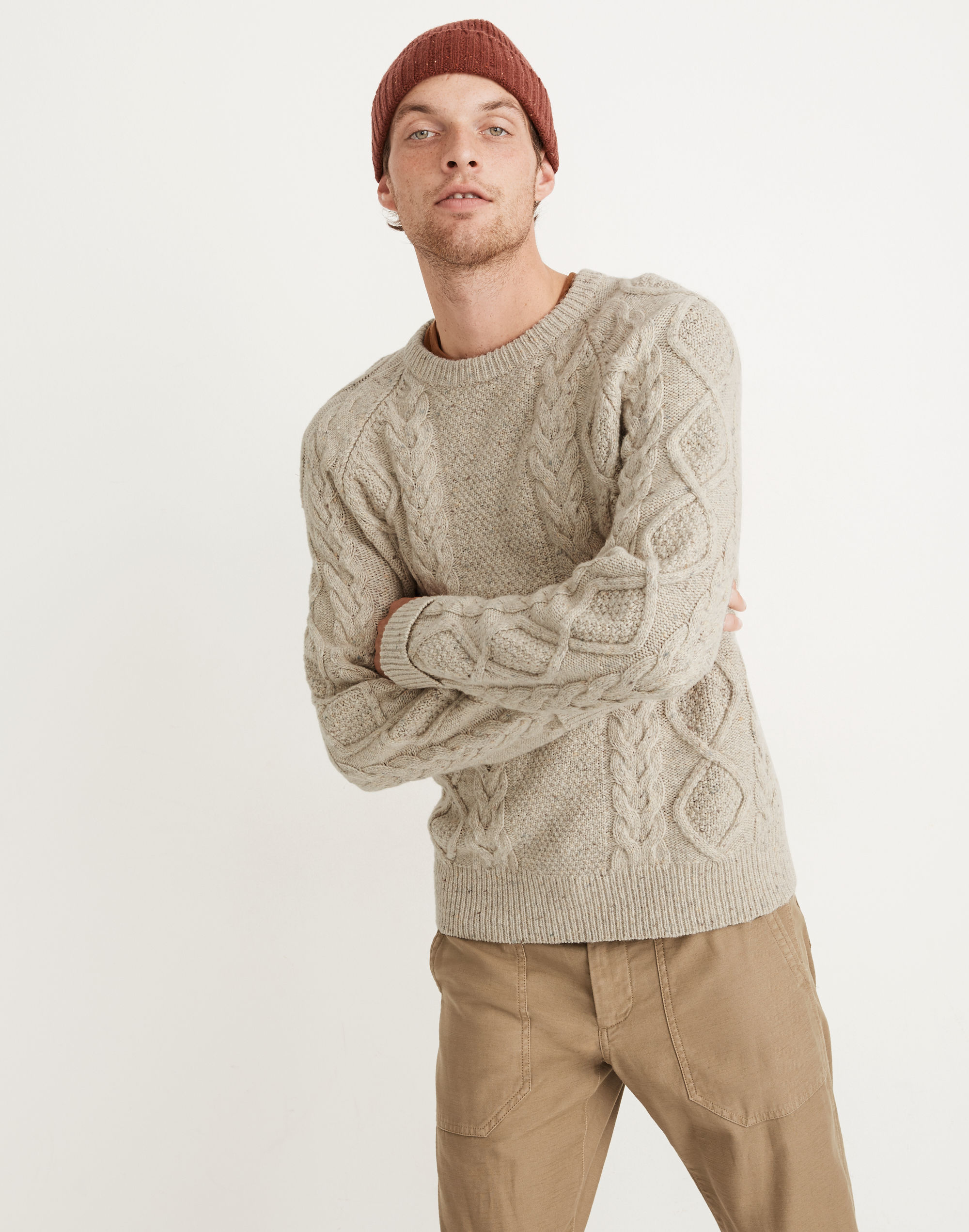 Donegal Cableknit Fisherman Sweater