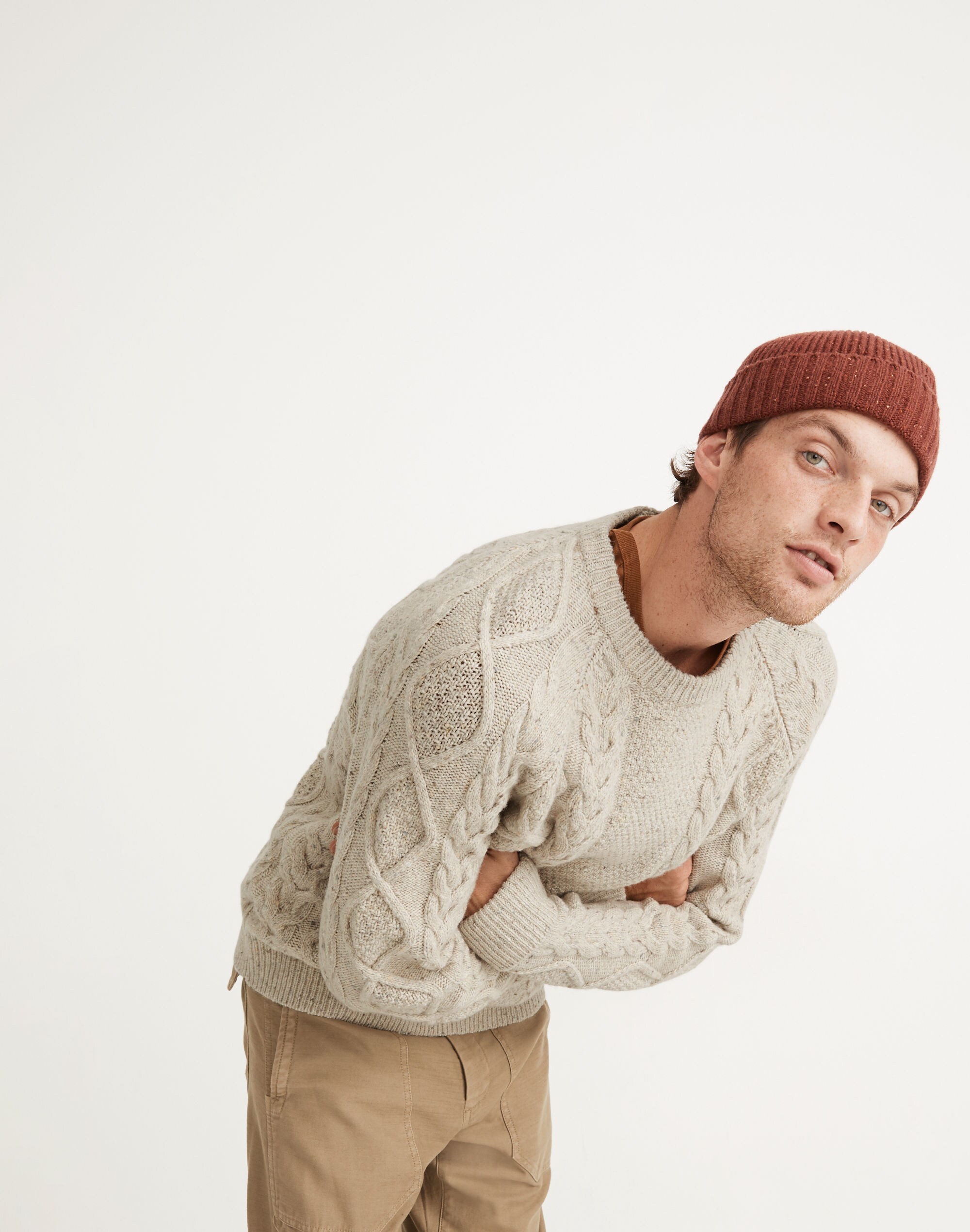 Donegal Cableknit Fisherman Sweater