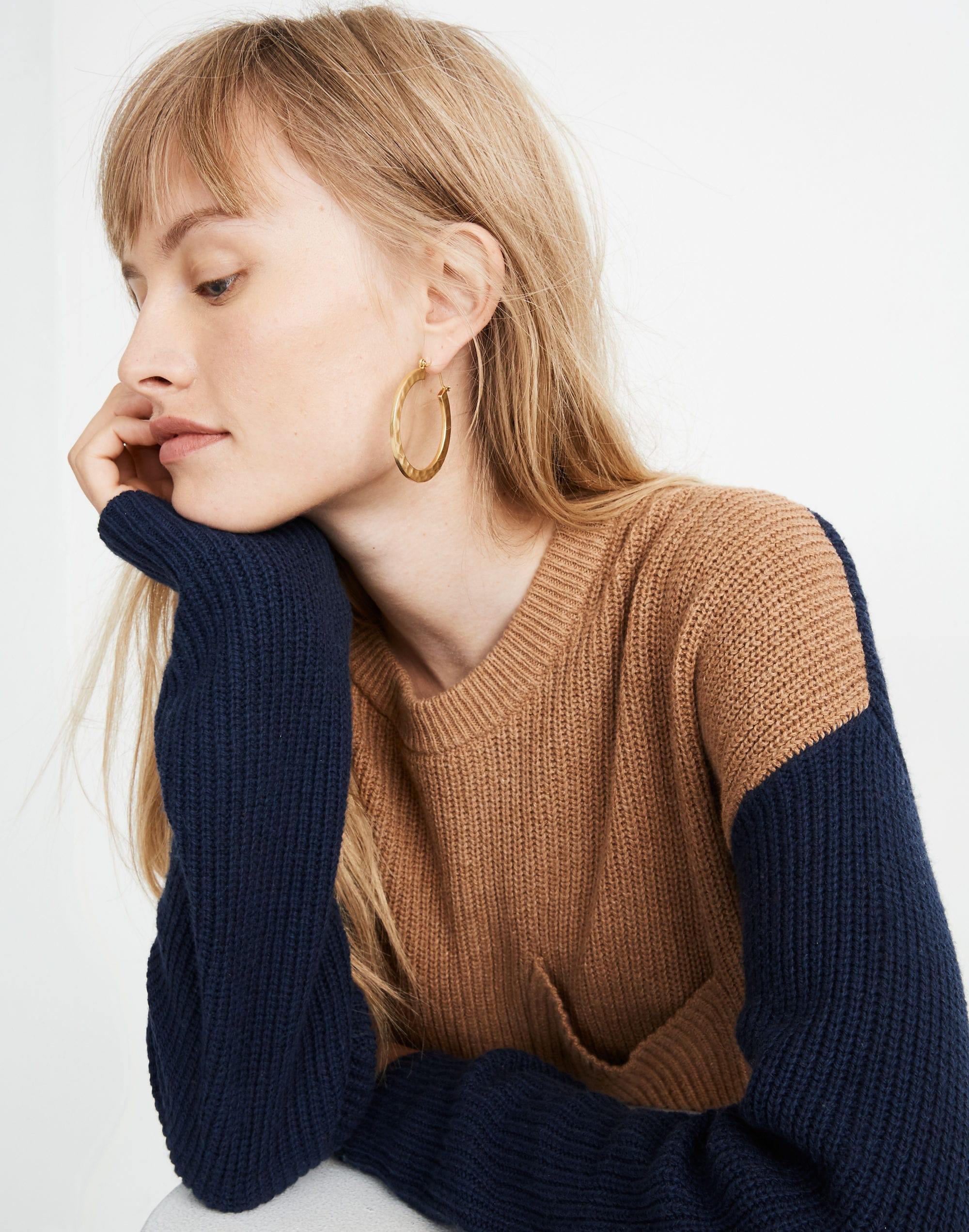 Hammered Hoop Earrings