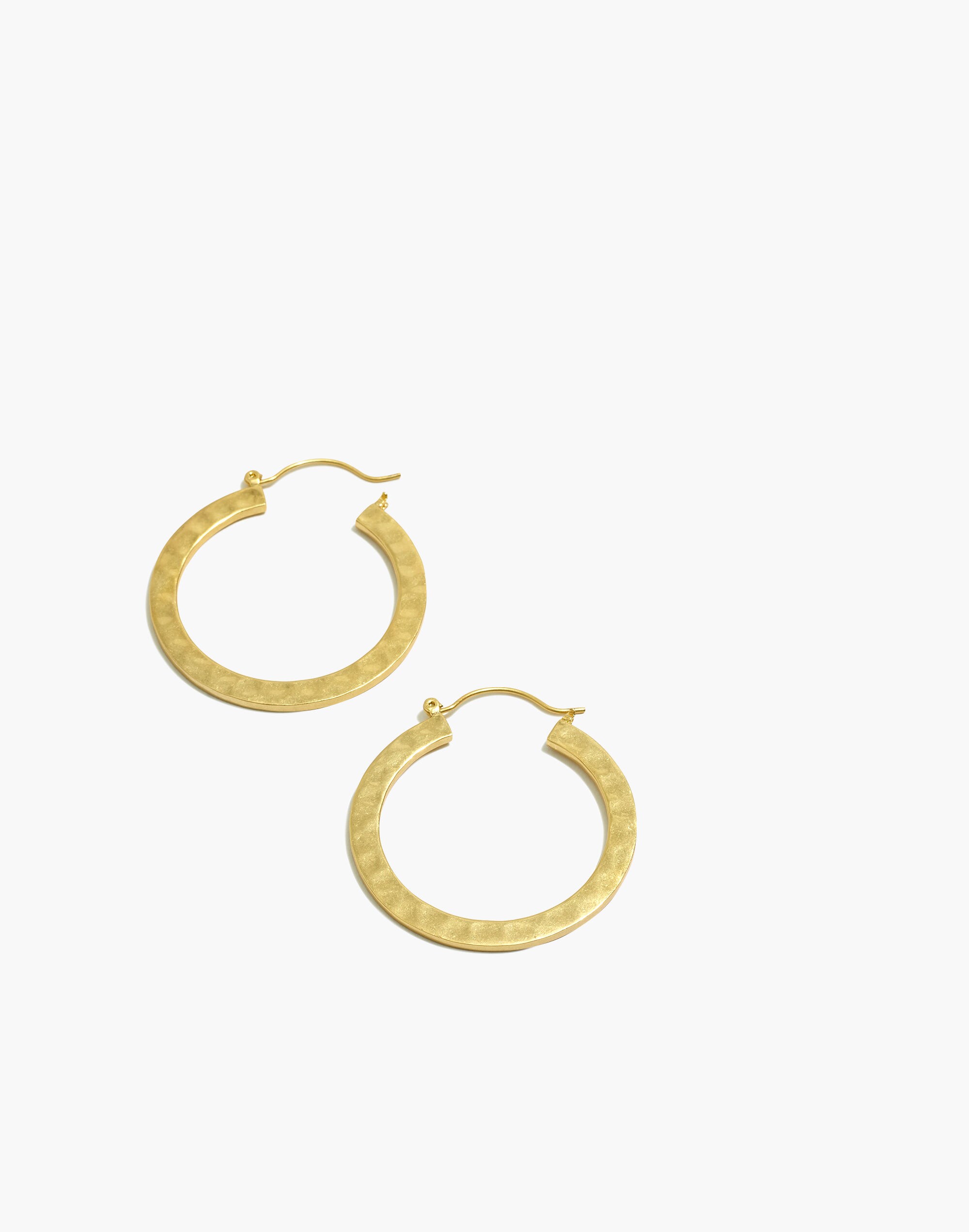 Hammered Hoop Earrings