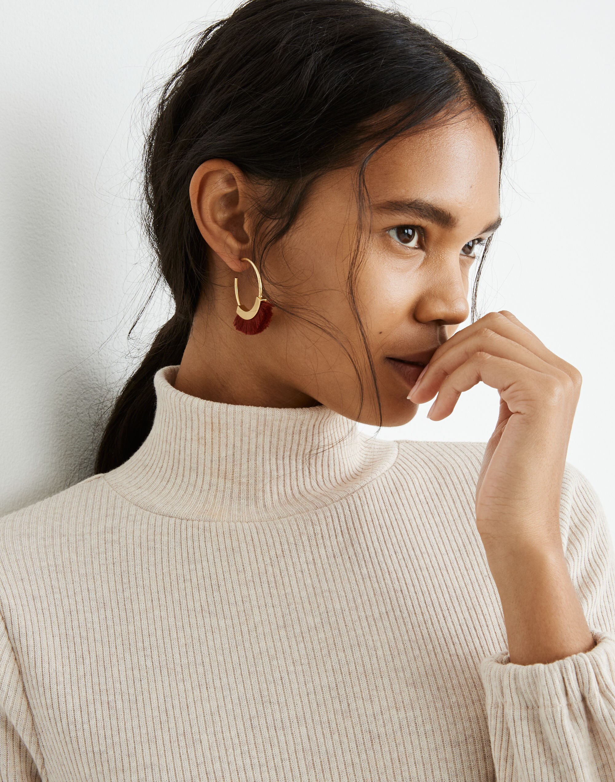 Fringe Hoop Earrings