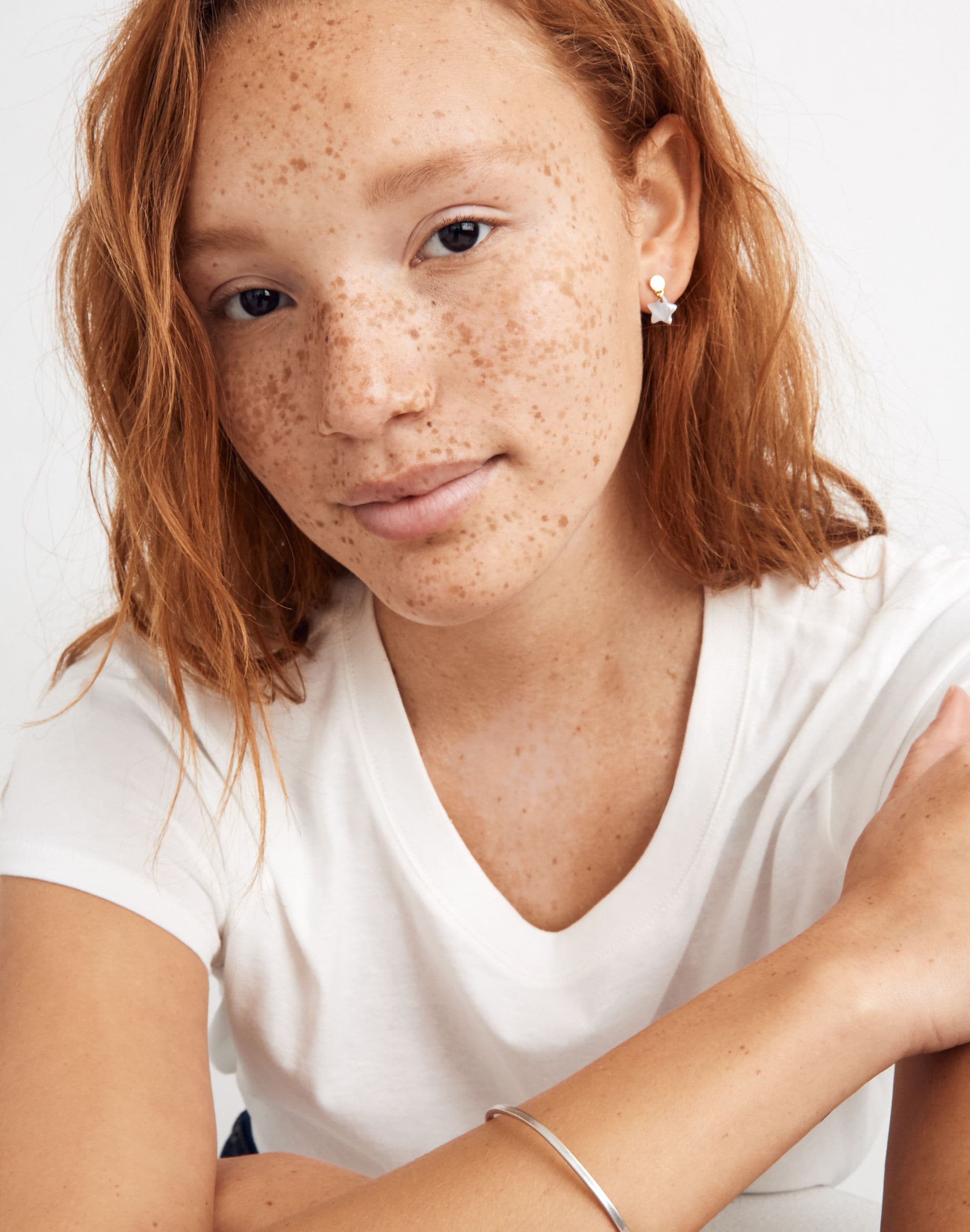 Mother of Pearl Star Earrings