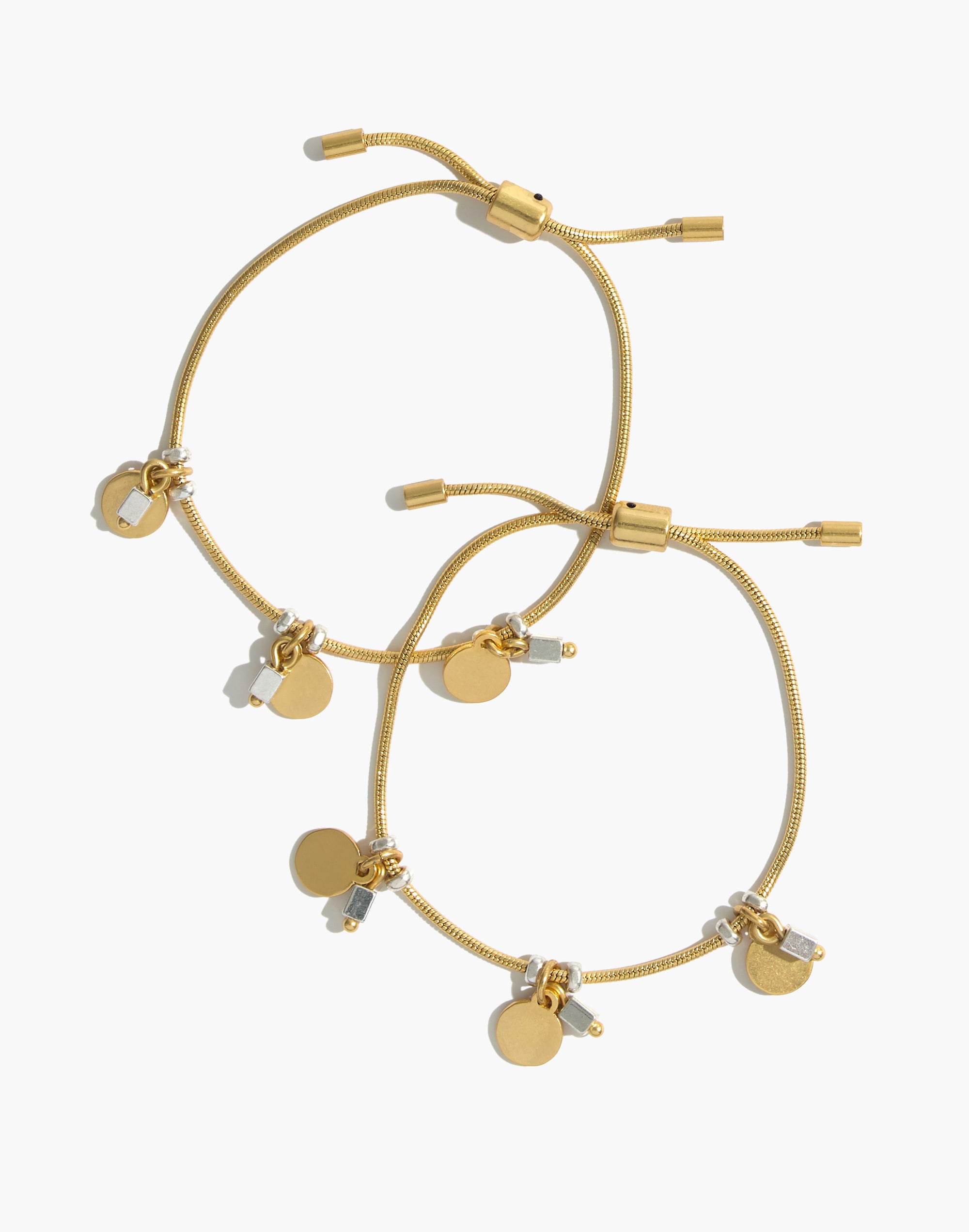 Disc Charms Friendship Bracelet Set