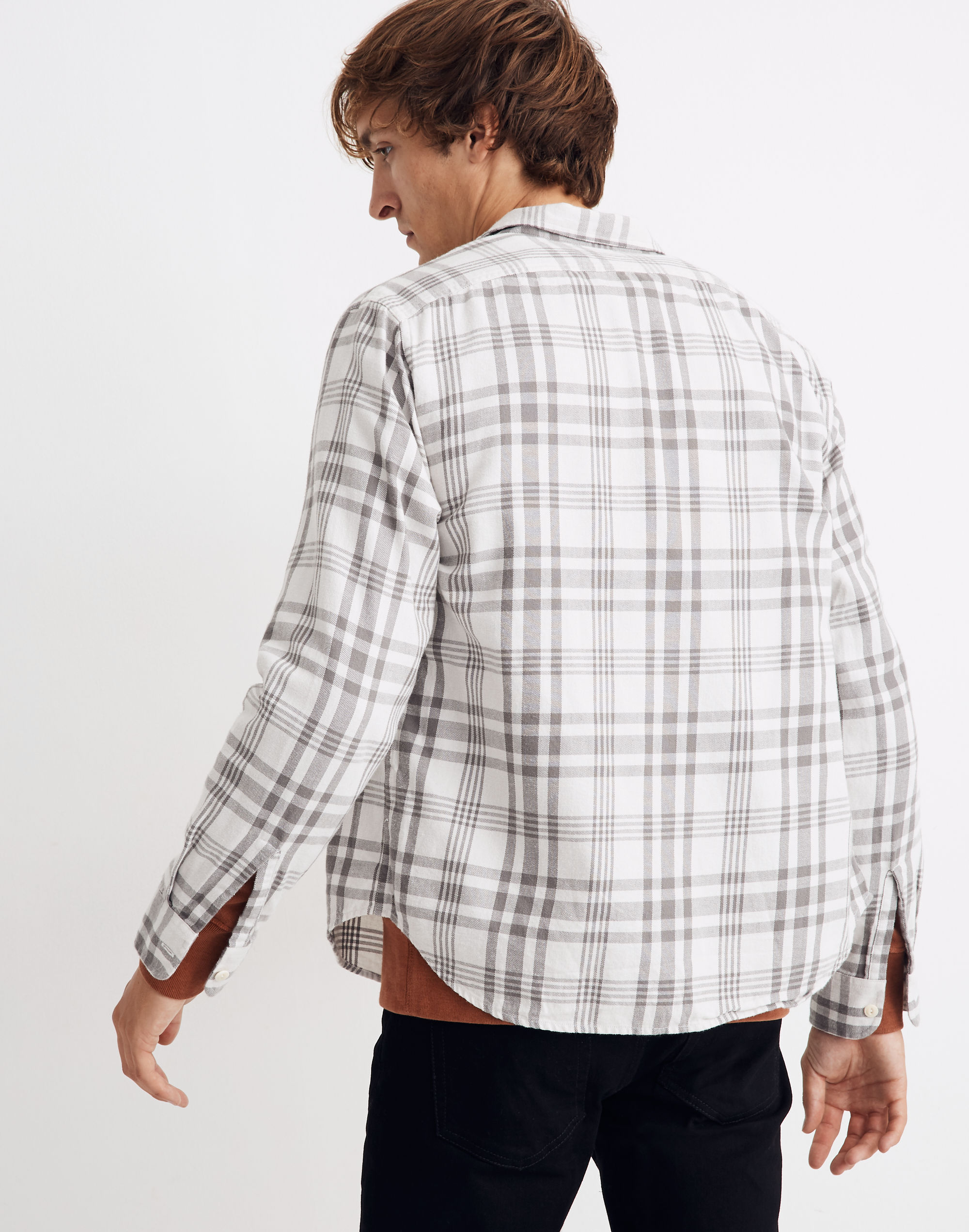 Flannel Long-Sleeve Workshirt in Patton Plaid