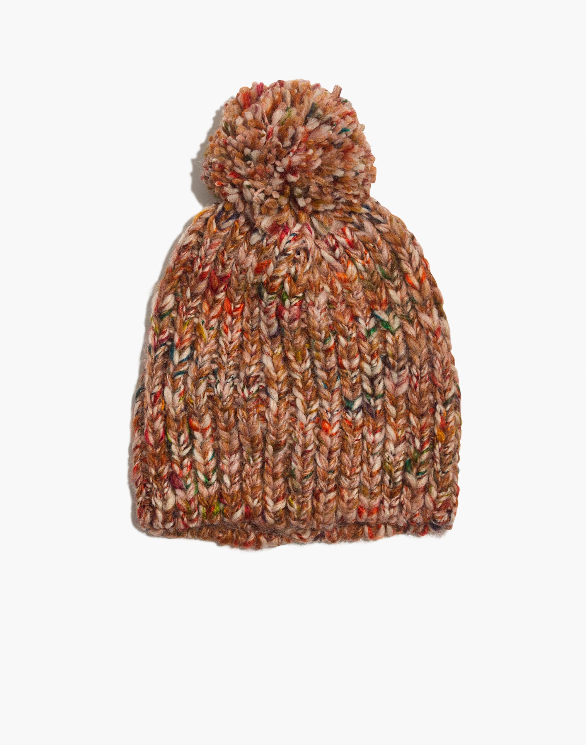 chunky pom-pom beanie