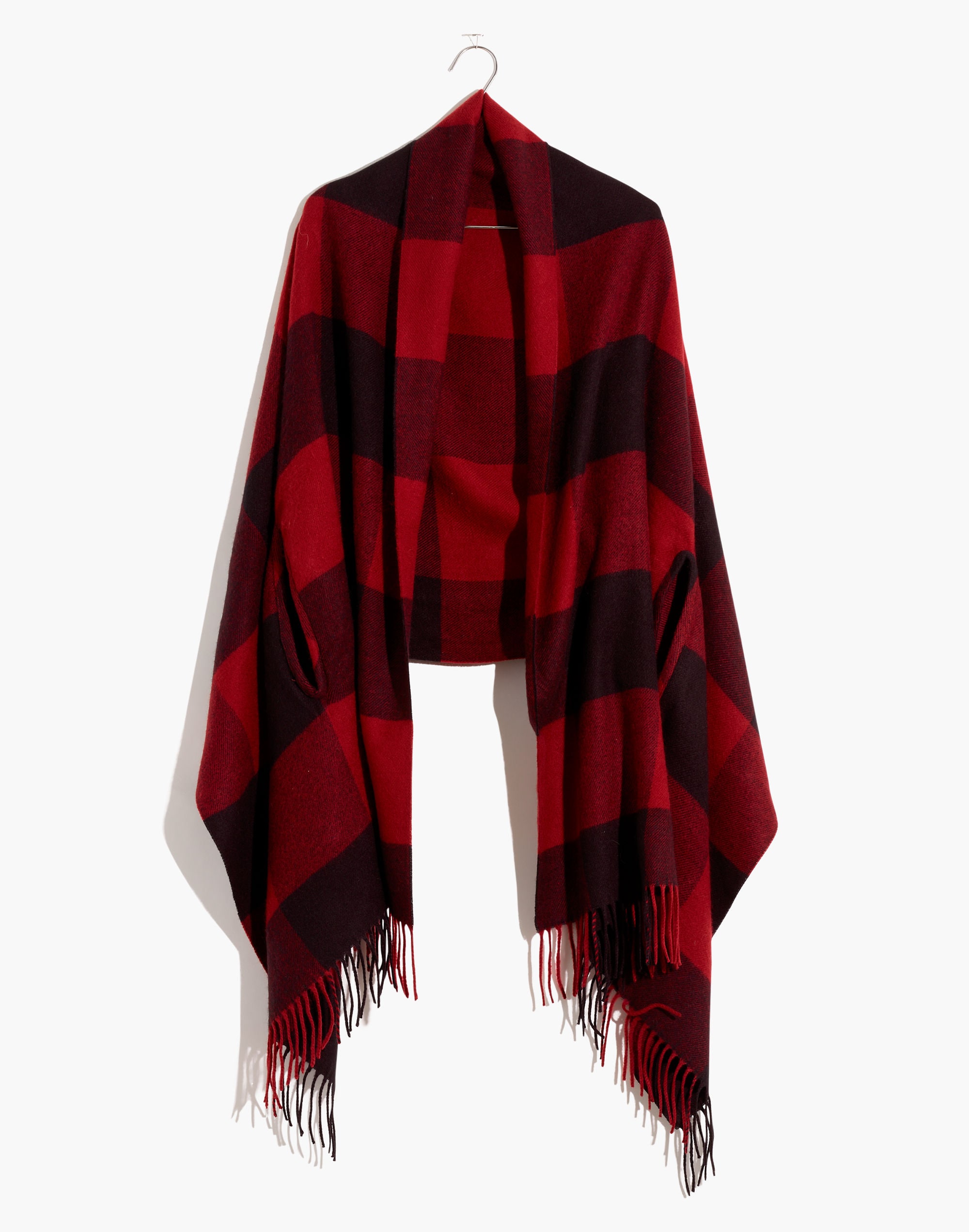 buffalo check cape scarf