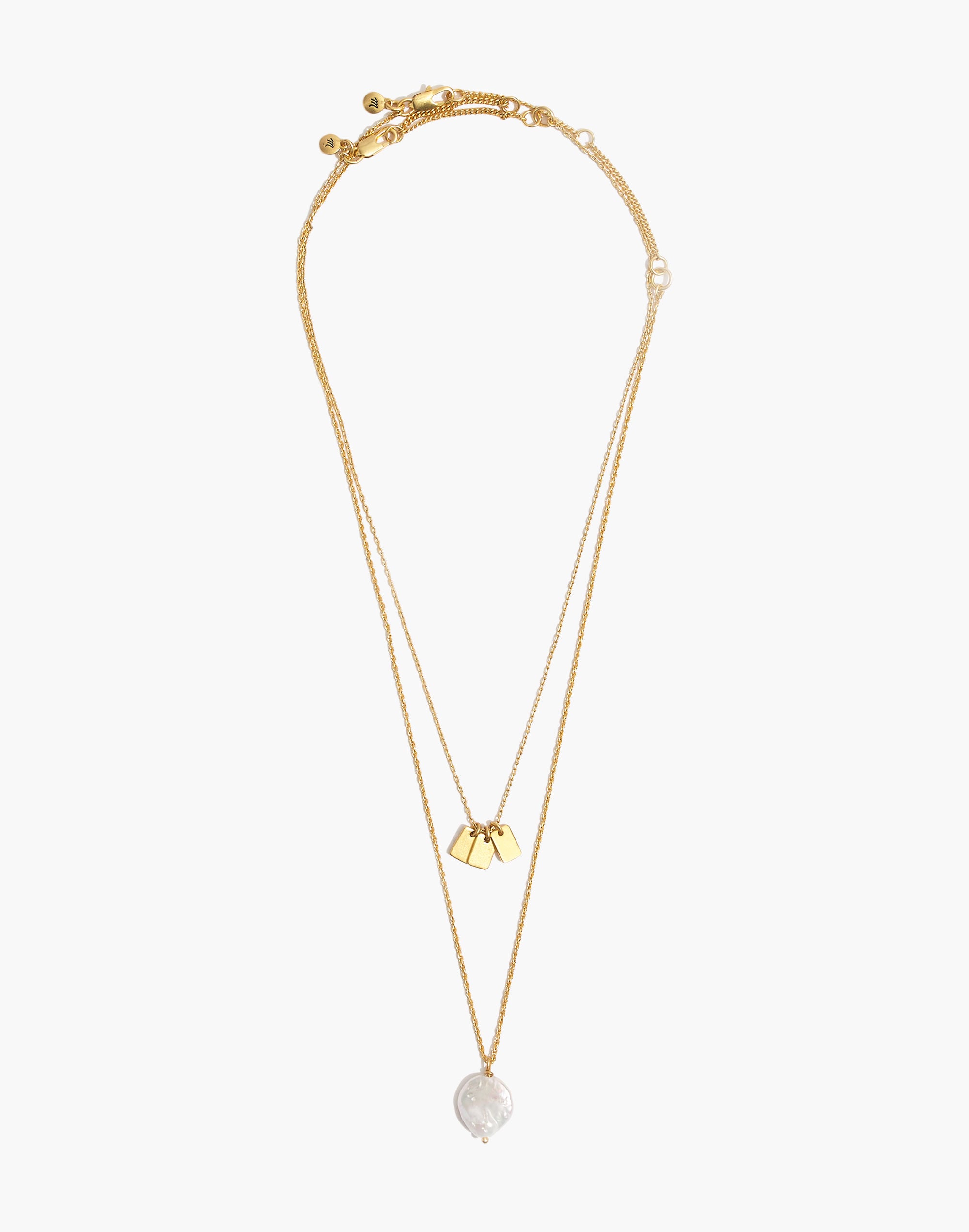 Coin Pearl Pendant Necklace Set