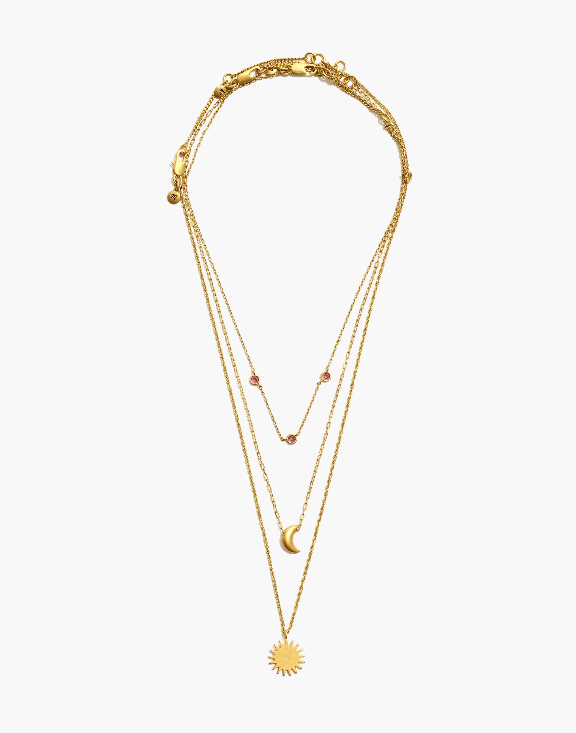 Sun and Moon Necklace Set