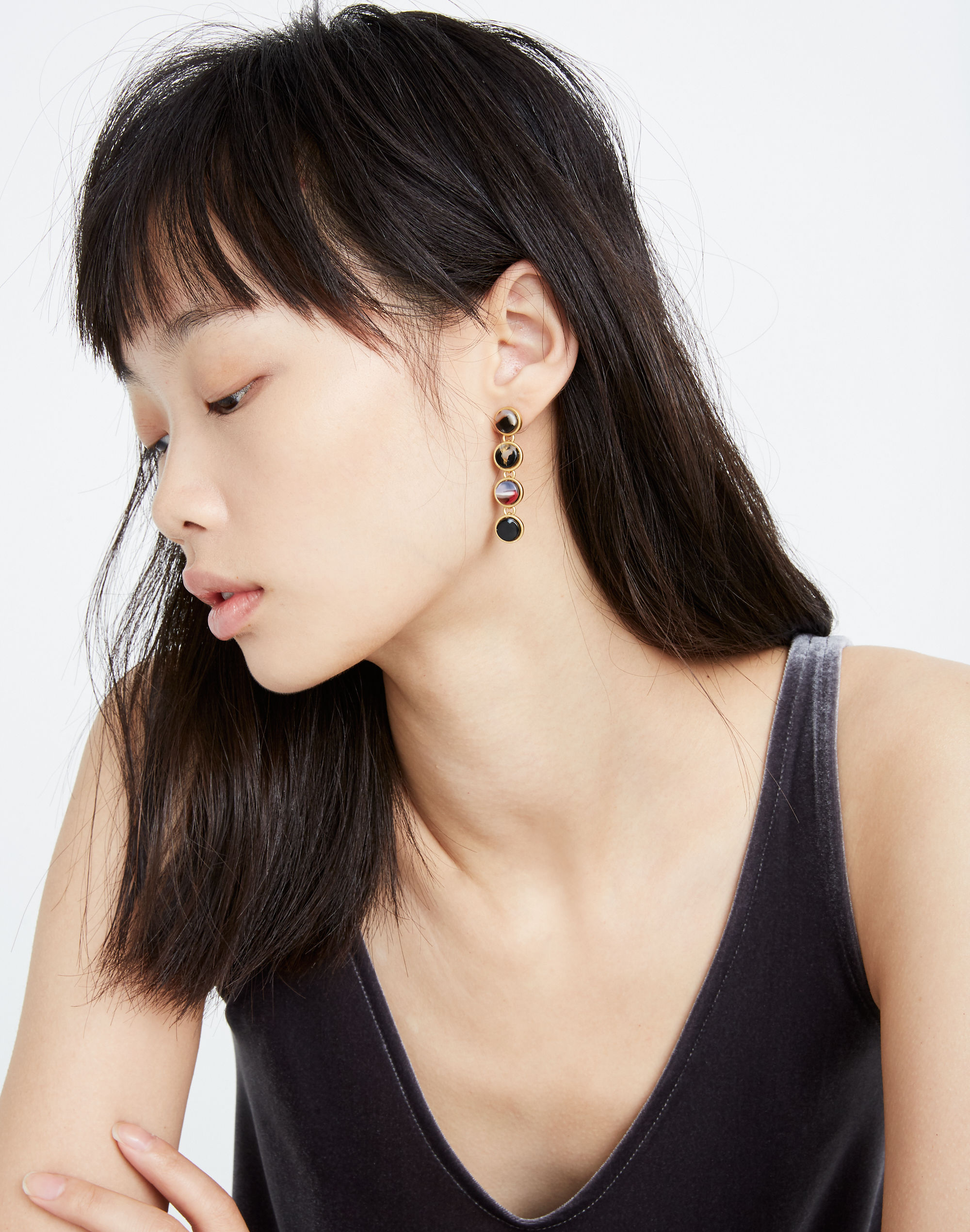 Acetate Dot Drop Earrings