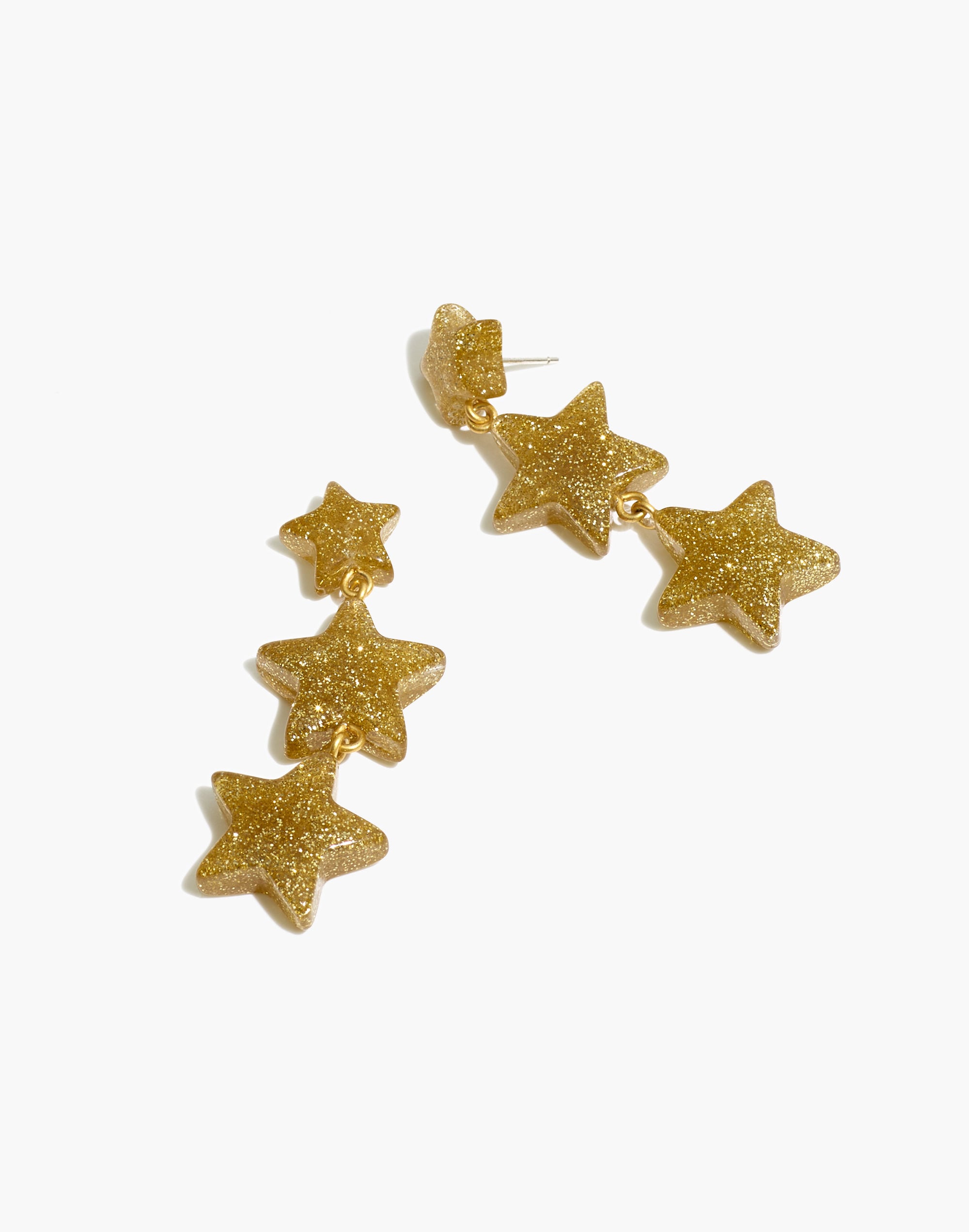 Glitter Stars Statement Earrings