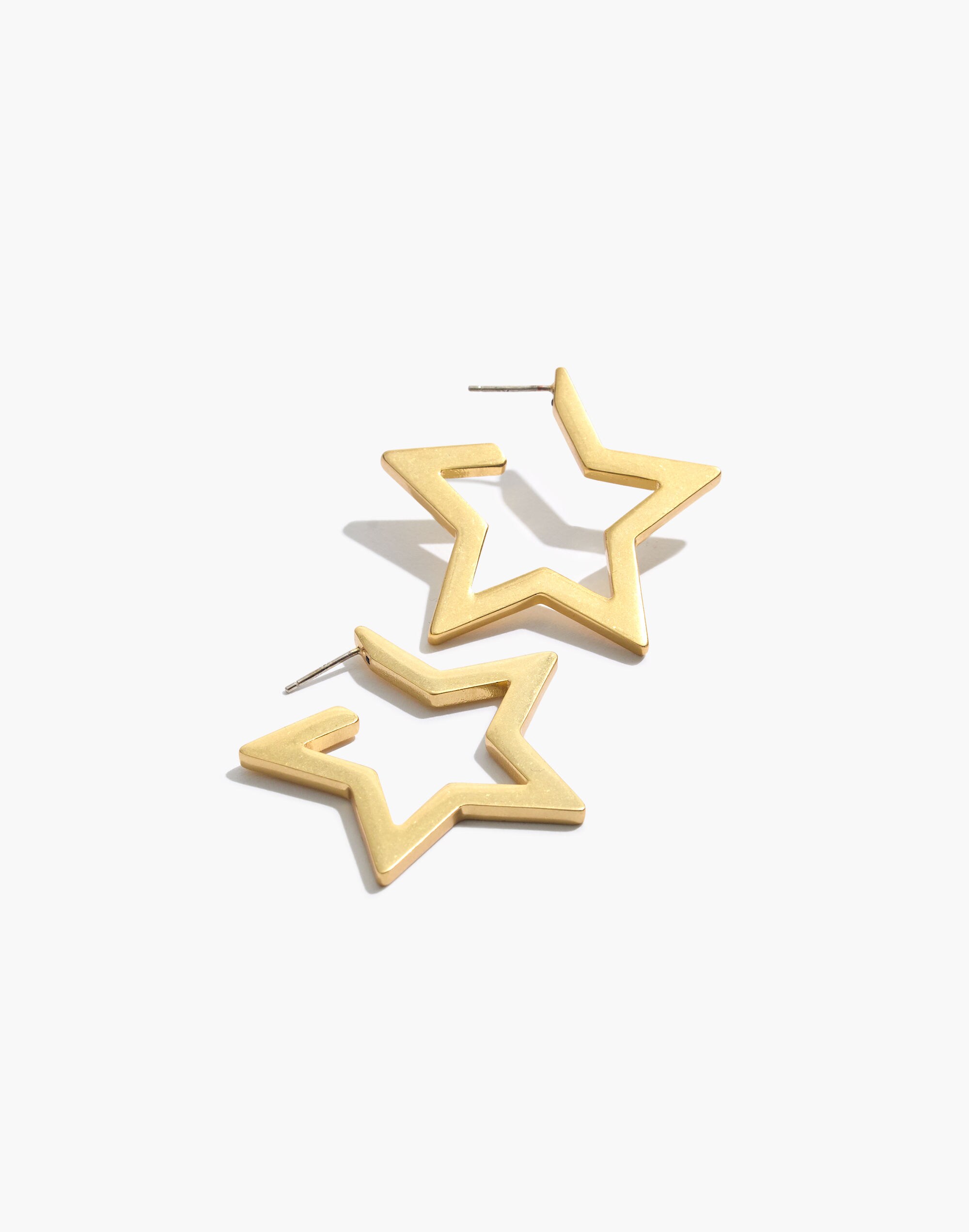 Star Hoop Earrings