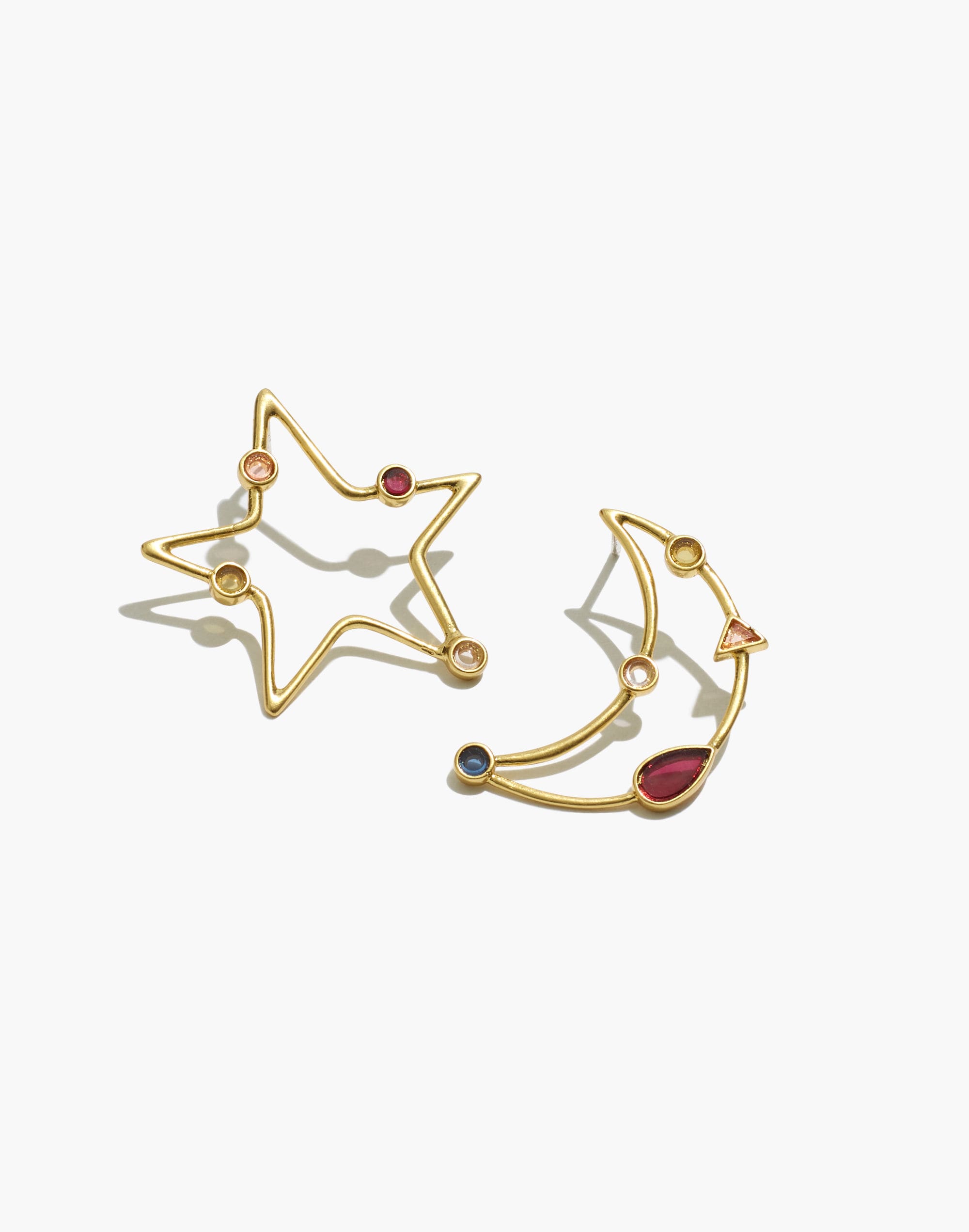Finespun Moon and Star Earrings