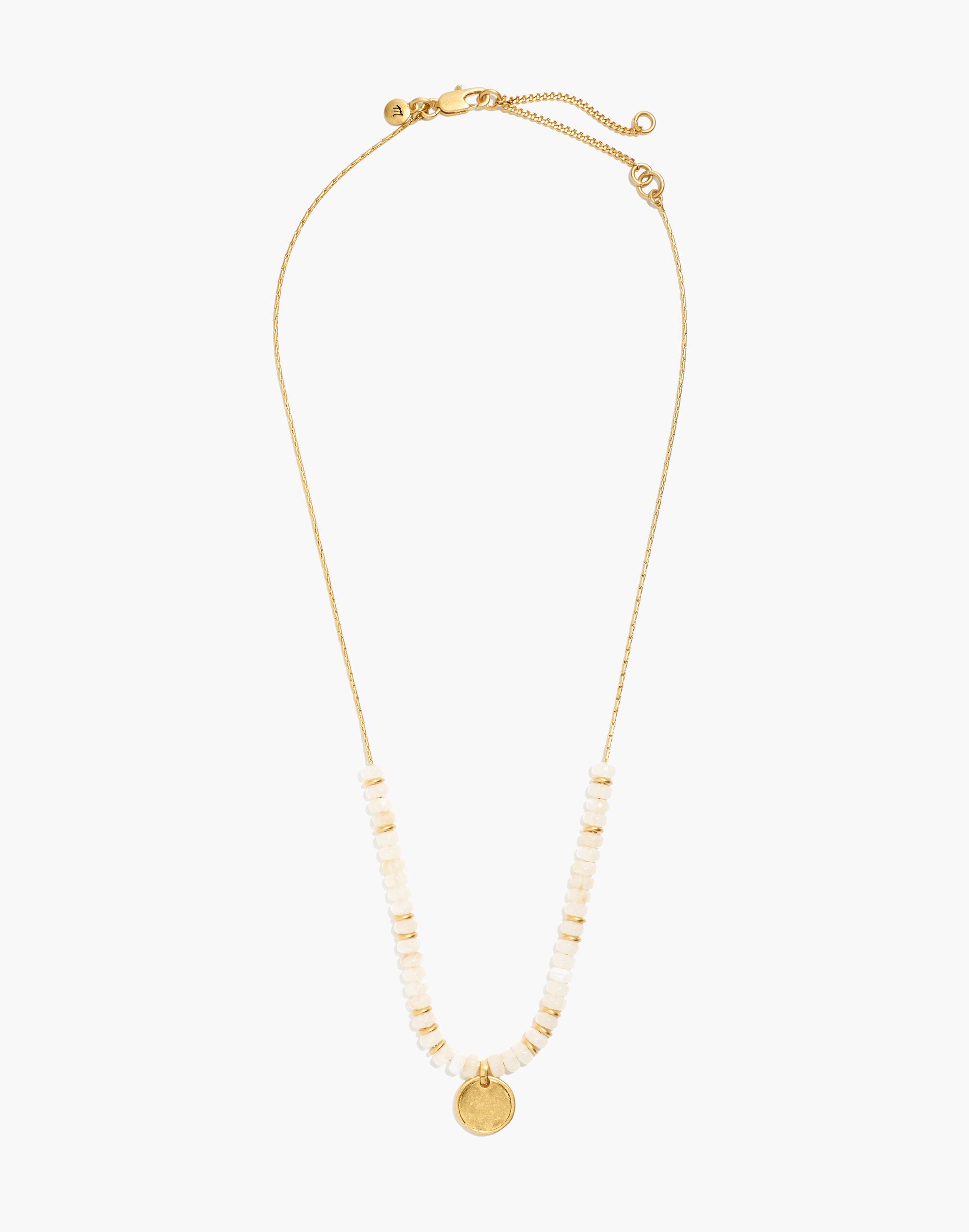 Bead Disc Charm Necklace