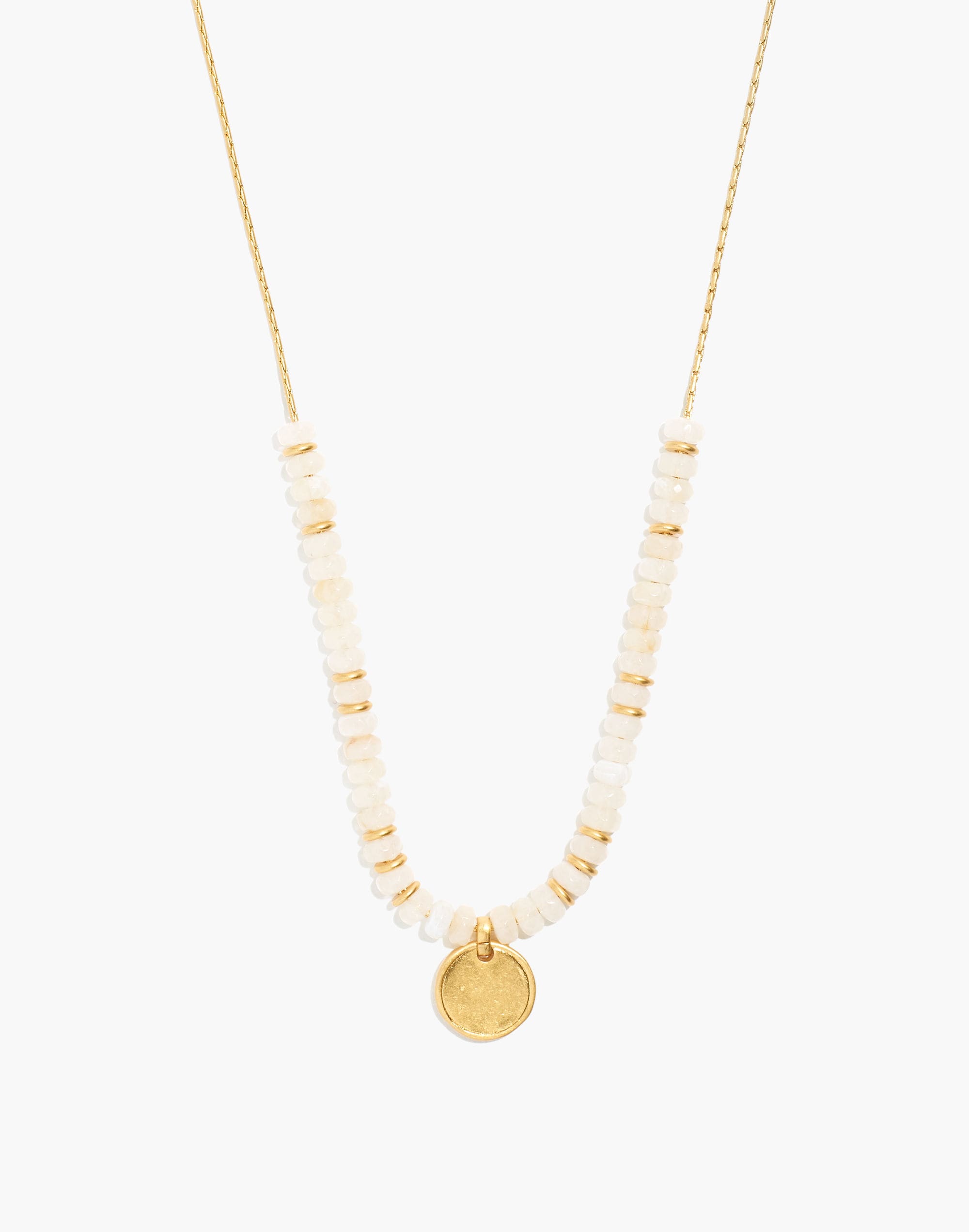 Bead Disc Charm Necklace