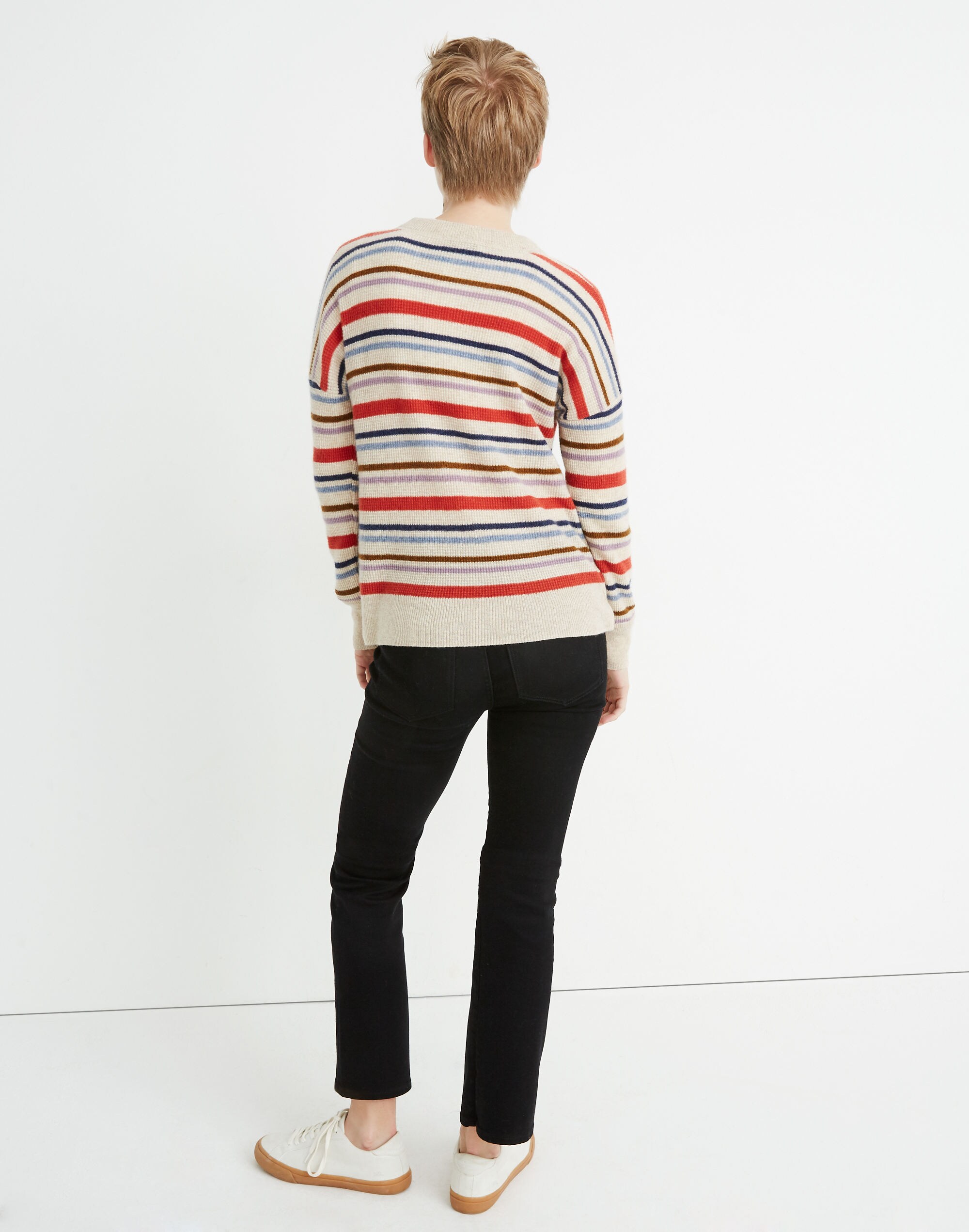 Cashmere Sweatshirt in Woodson Stripe