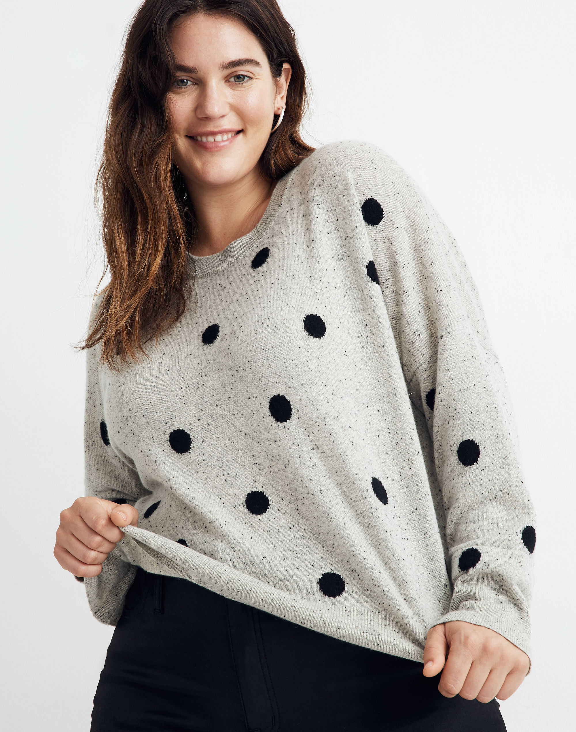 Cashmere Sweatshirt in Donegal Dot