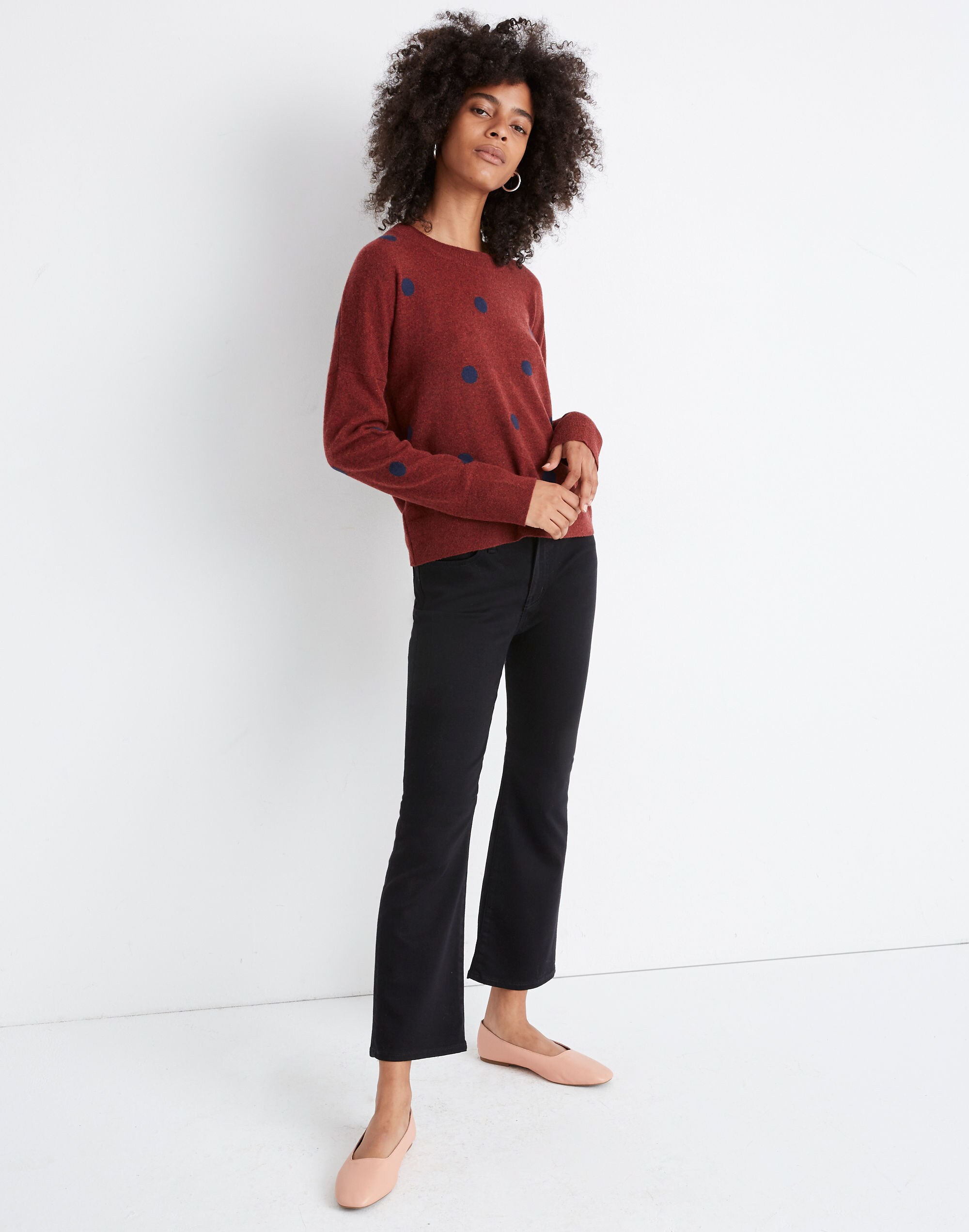 Cashmere Sweatshirt in Dot