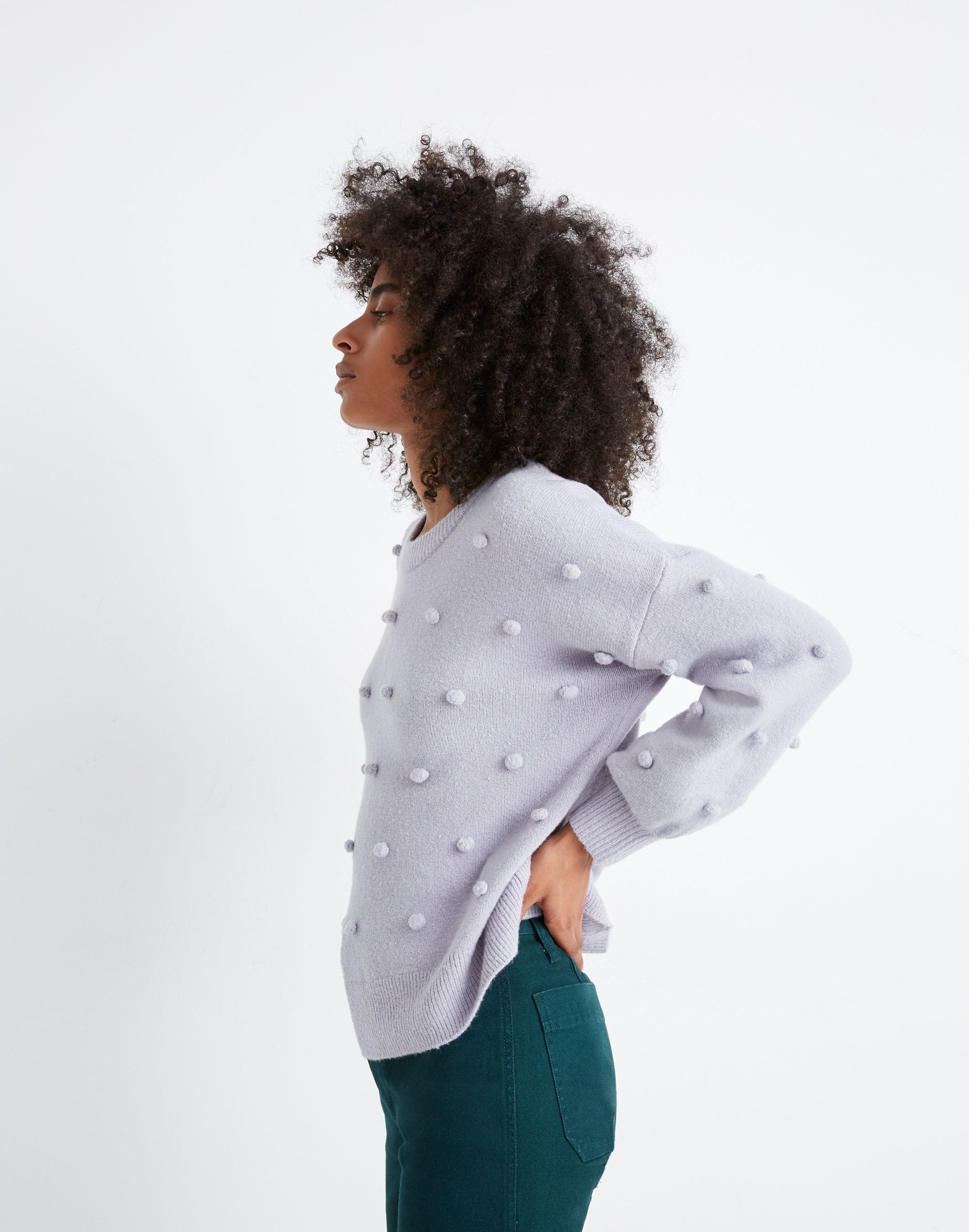 Brockton Bobble Sweater in Coziest Yarn